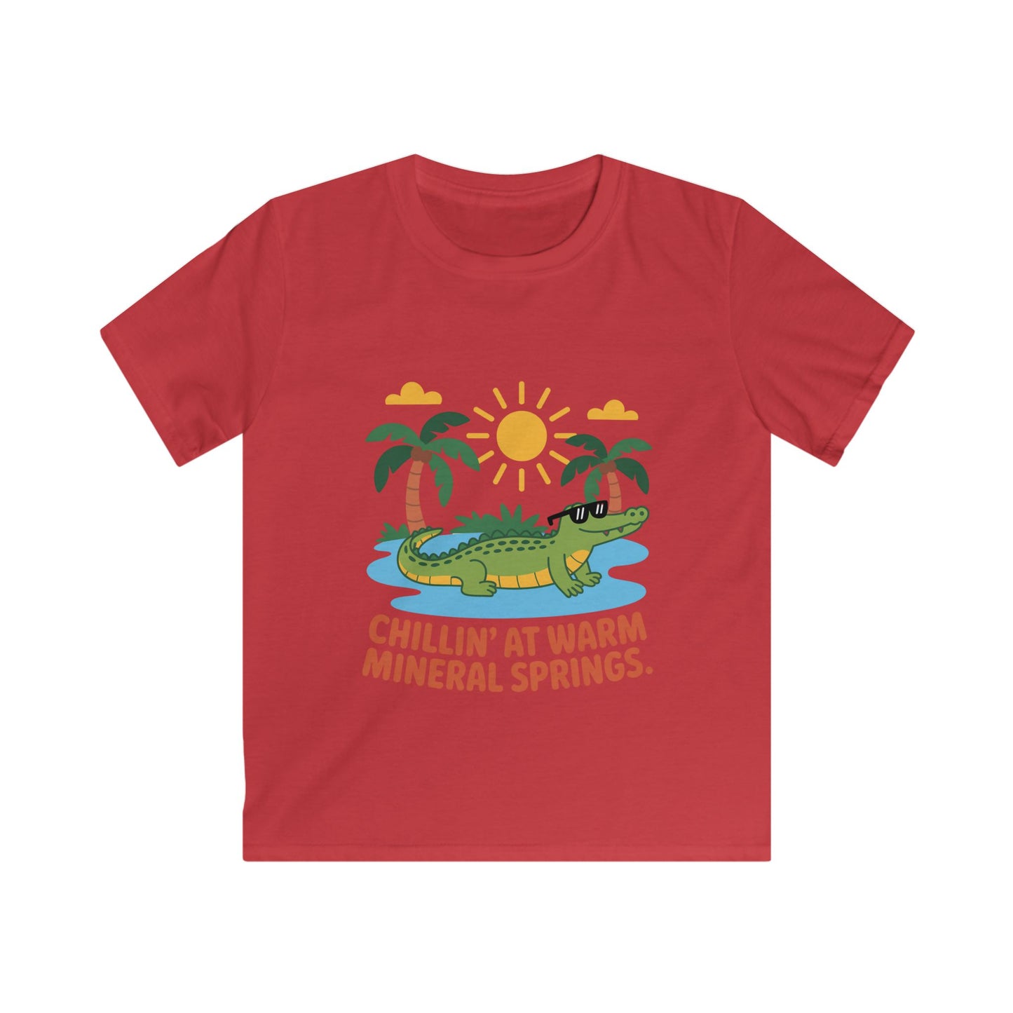 Chillin’ Alligator Florida T-Shirt – Fun Vacation Souvenir  Warm Mineral Springs