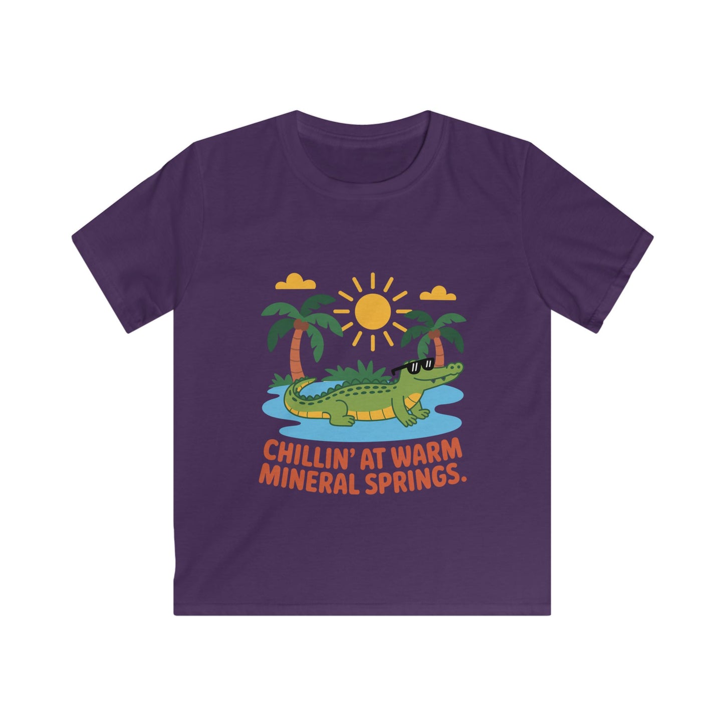 Chillin’ Alligator Florida T-Shirt – Fun Vacation Souvenir  Warm Mineral Springs