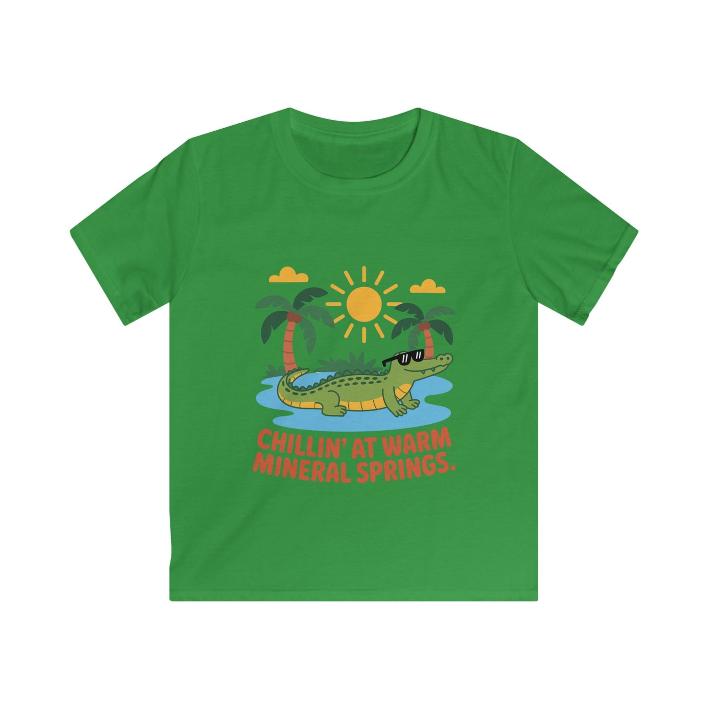 Chillin’ Alligator Florida T-Shirt – Fun Vacation Souvenir  Warm Mineral Springs
