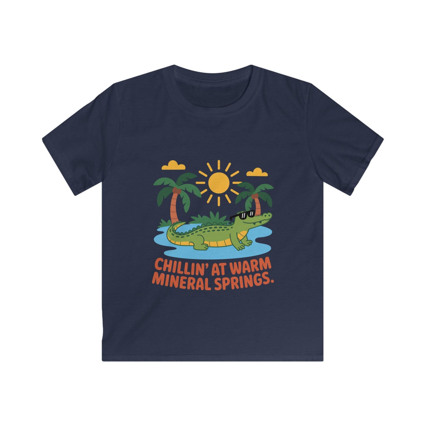 Chillin’ Alligator Florida T-Shirt – Fun Vacation Souvenir  Warm Mineral Springs