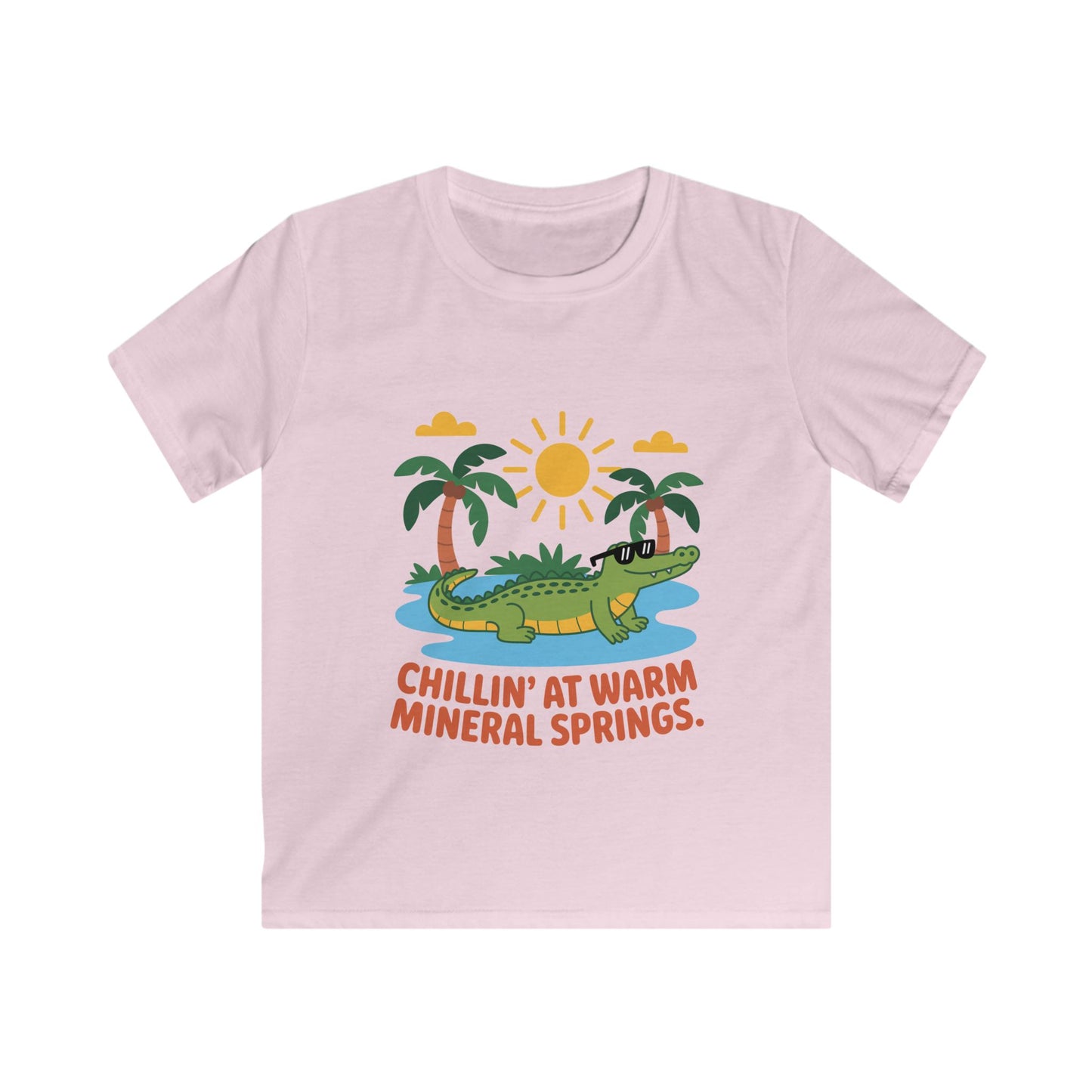 Chillin’ Alligator Florida T-Shirt – Fun Vacation Souvenir  Warm Mineral Springs