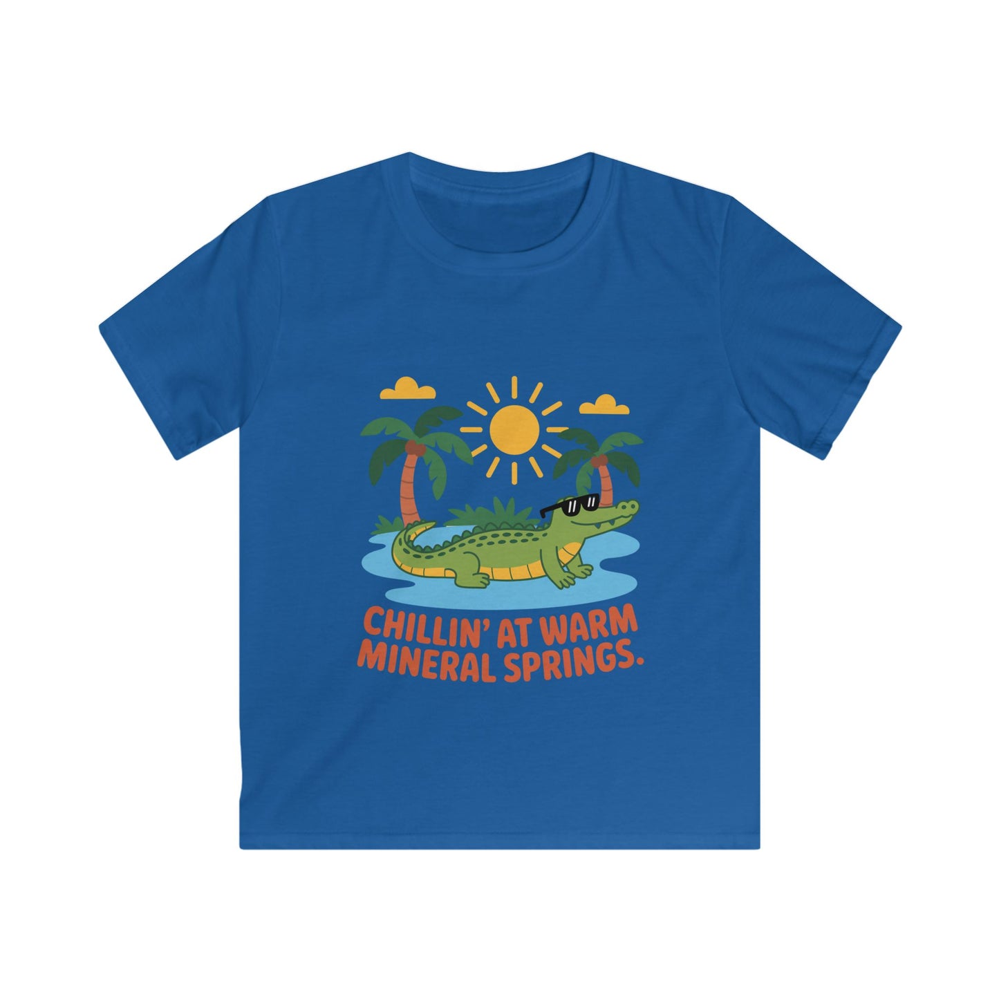 Chillin’ Alligator Florida T-Shirt – Fun Vacation Souvenir  Warm Mineral Springs
