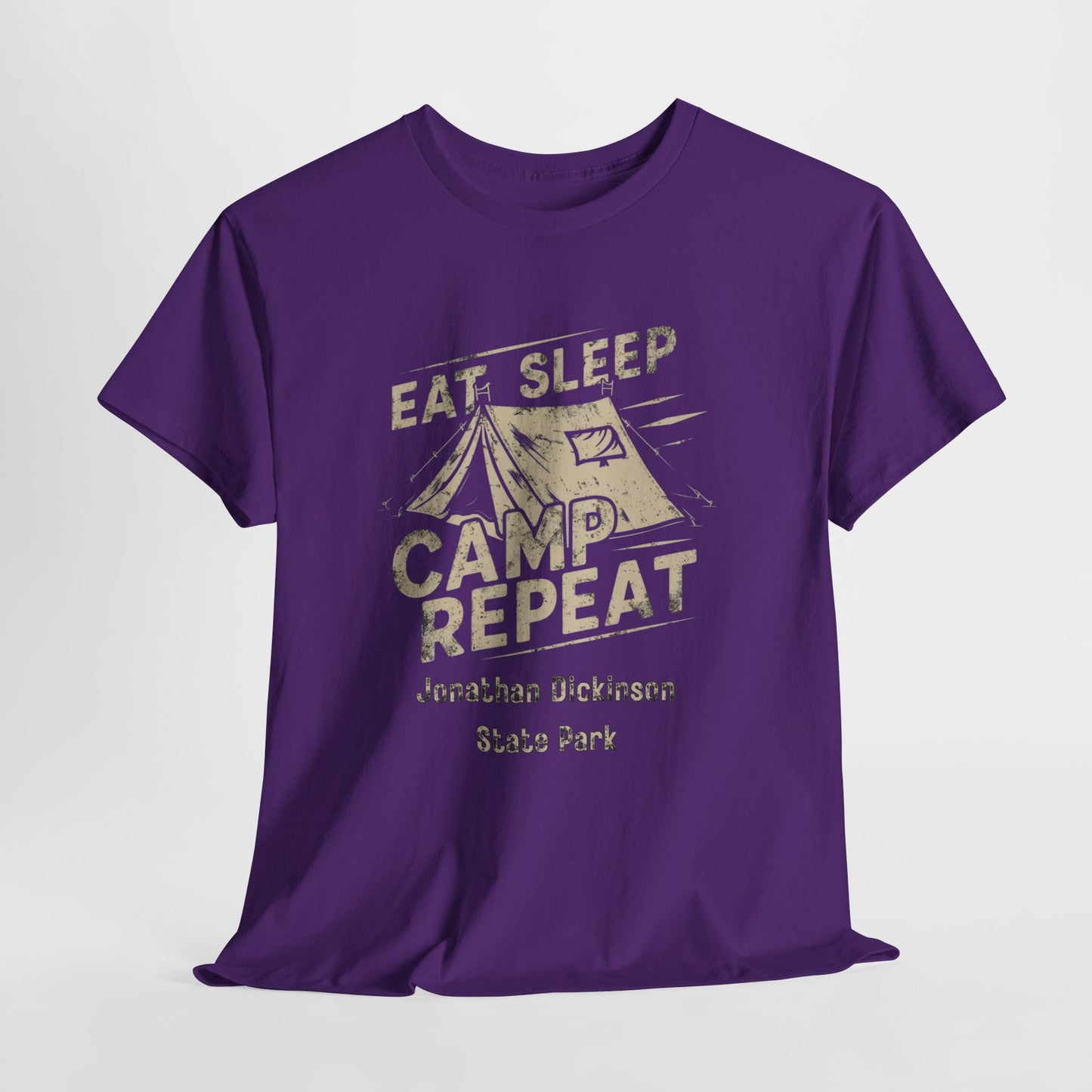 Jonathan Dickinson State Park Camping T-Shirt – Eat Sleep Camp Repeat Graphic Tee
