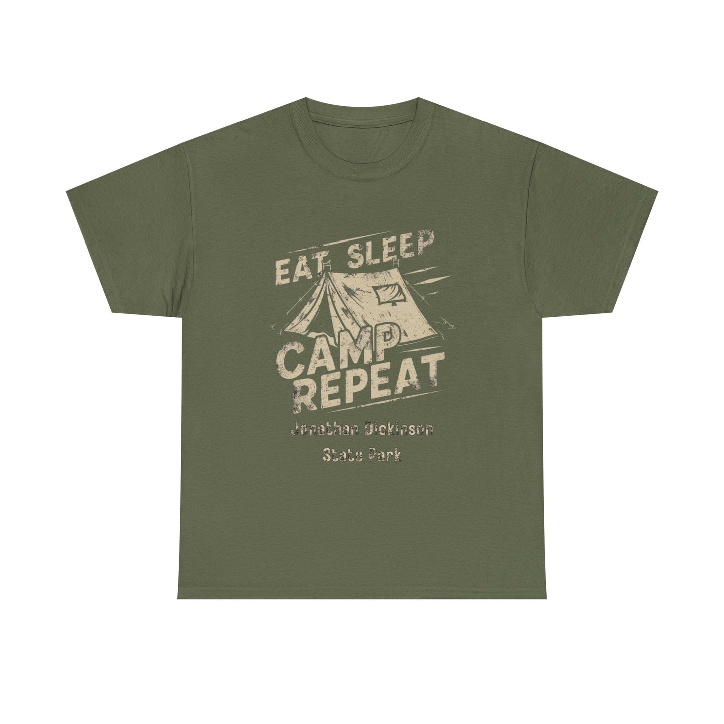 Jonathan Dickinson State Park Camping T-Shirt – Eat Sleep Camp Repeat Graphic Tee