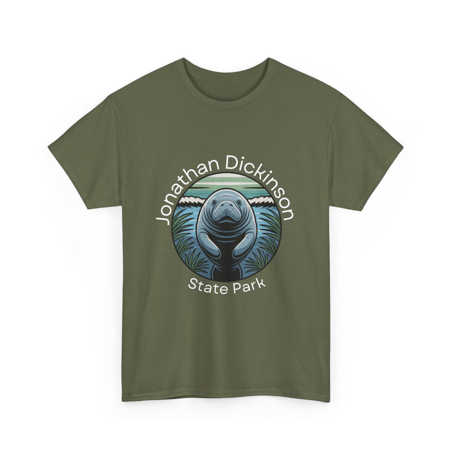 Coastal Manatee Circle T-Shirt – Jonathan Dickinson State Park Florida Nature Tee