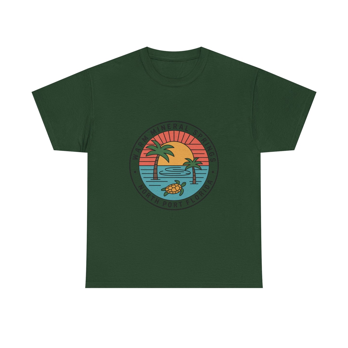 Warm Mineral Springs Florida Turtle Sunset T-Shirt