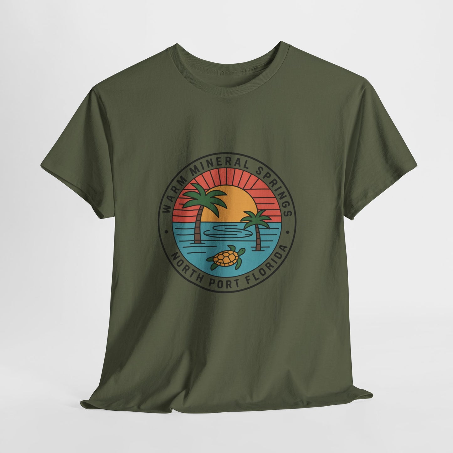 Warm Mineral Springs Florida Turtle Sunset T-Shirt