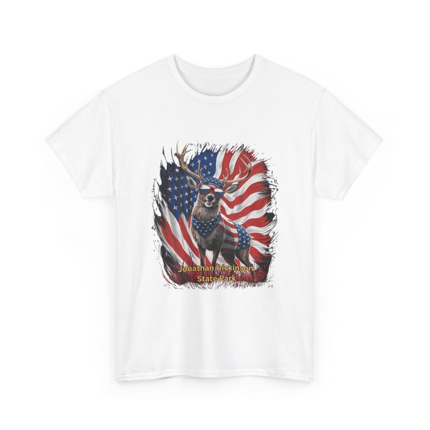 4th of July Deer T-Shirt – Jonathan Dickinson State Park Patriotic USA Buck Tee
