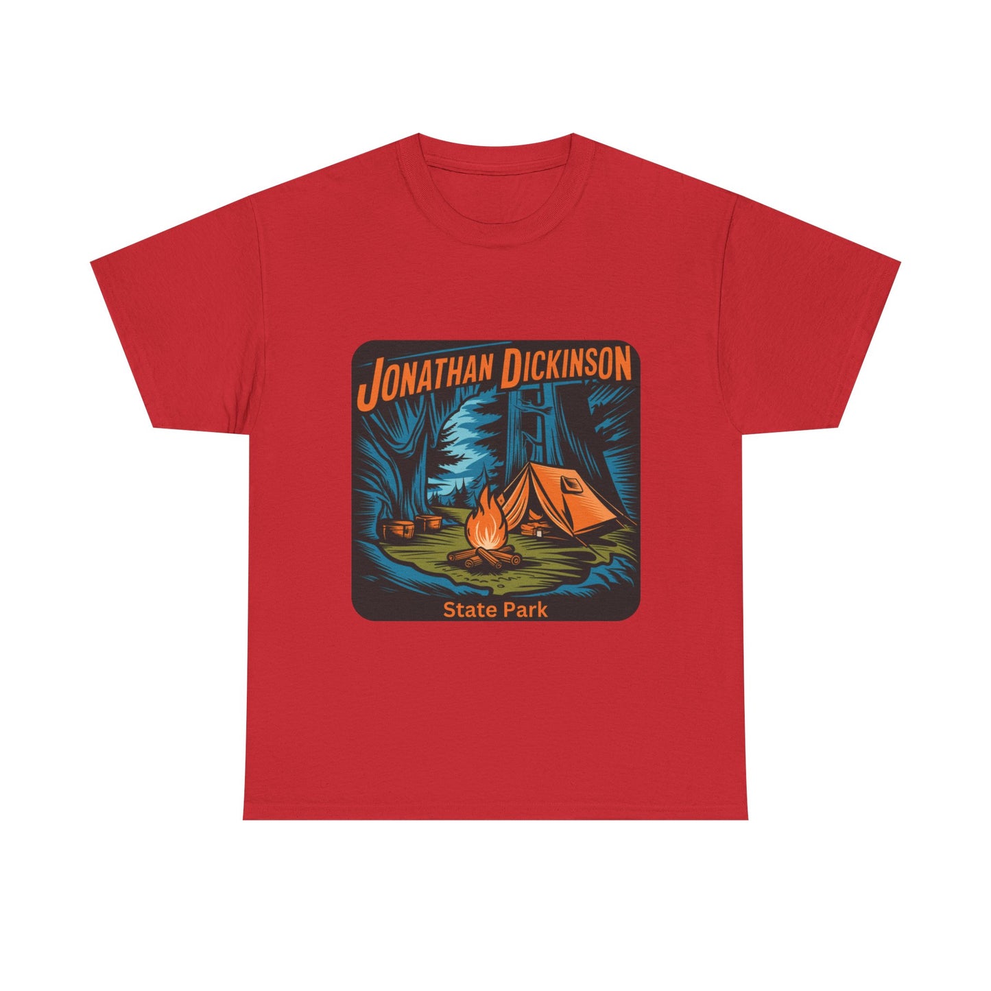 Camping Adventure T-Shirt – Jonathan Dickinson State Park Florida Campfire Nature Tee