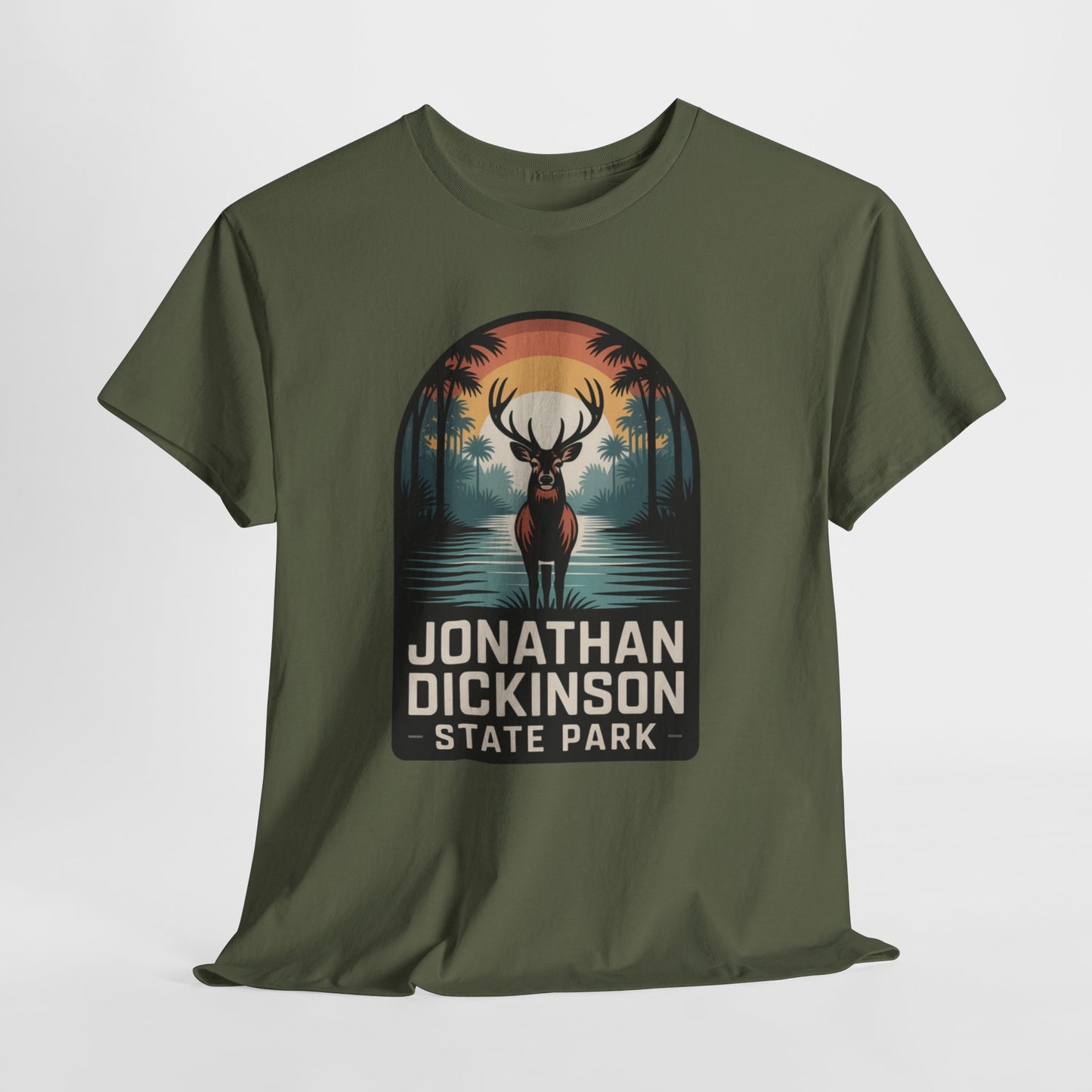 Jonathan Dickinson State Park Deer T-Shirt – Adult Florida Wildlife Sunset Nature Tee