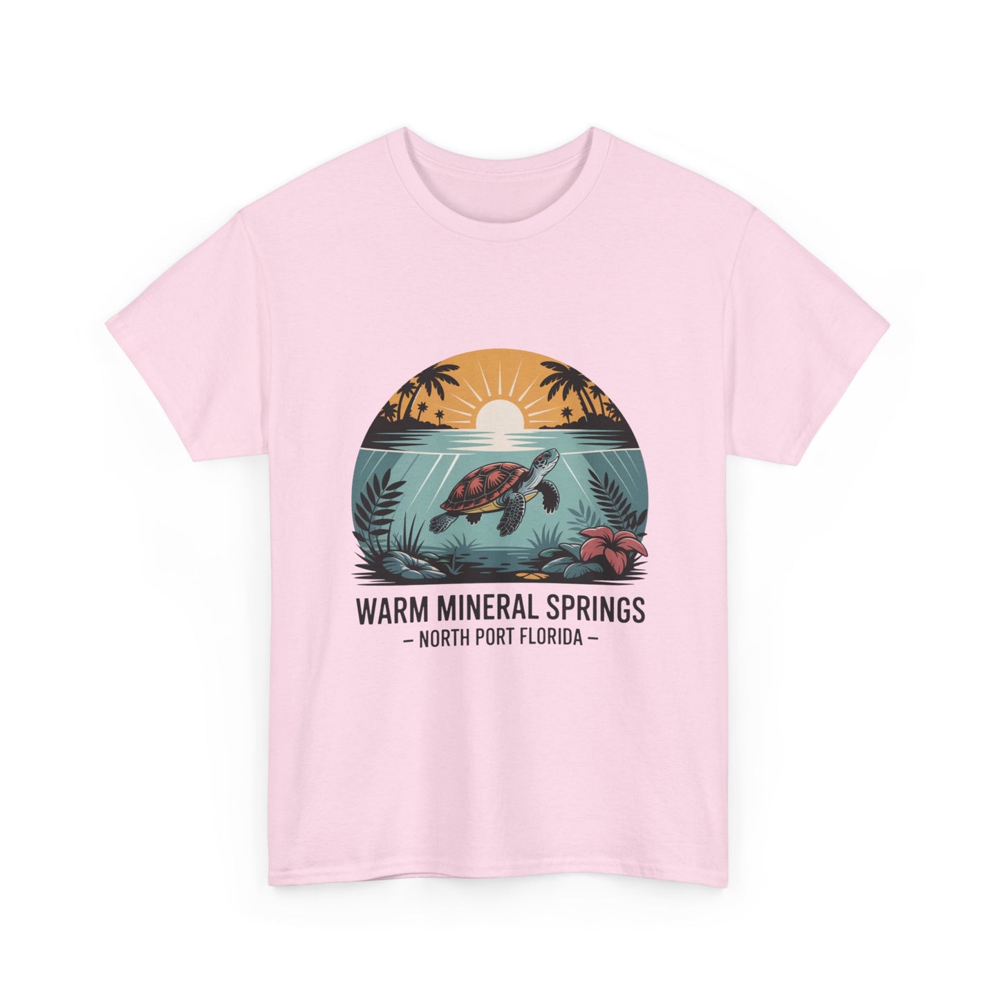 Warm Mineral Springs North Port Florida Sunset Turtle T-Shirt