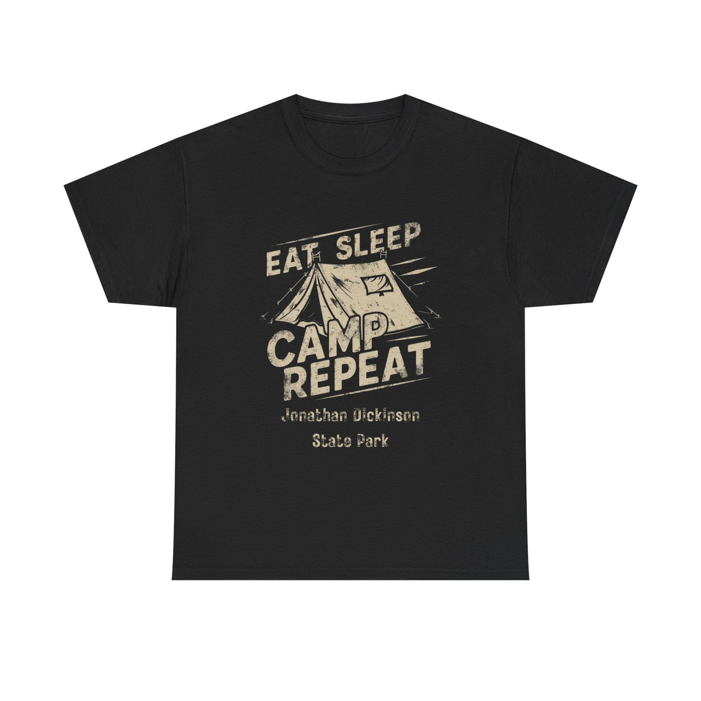 Jonathan Dickinson State Park Camping T-Shirt – Eat Sleep Camp Repeat Graphic Tee