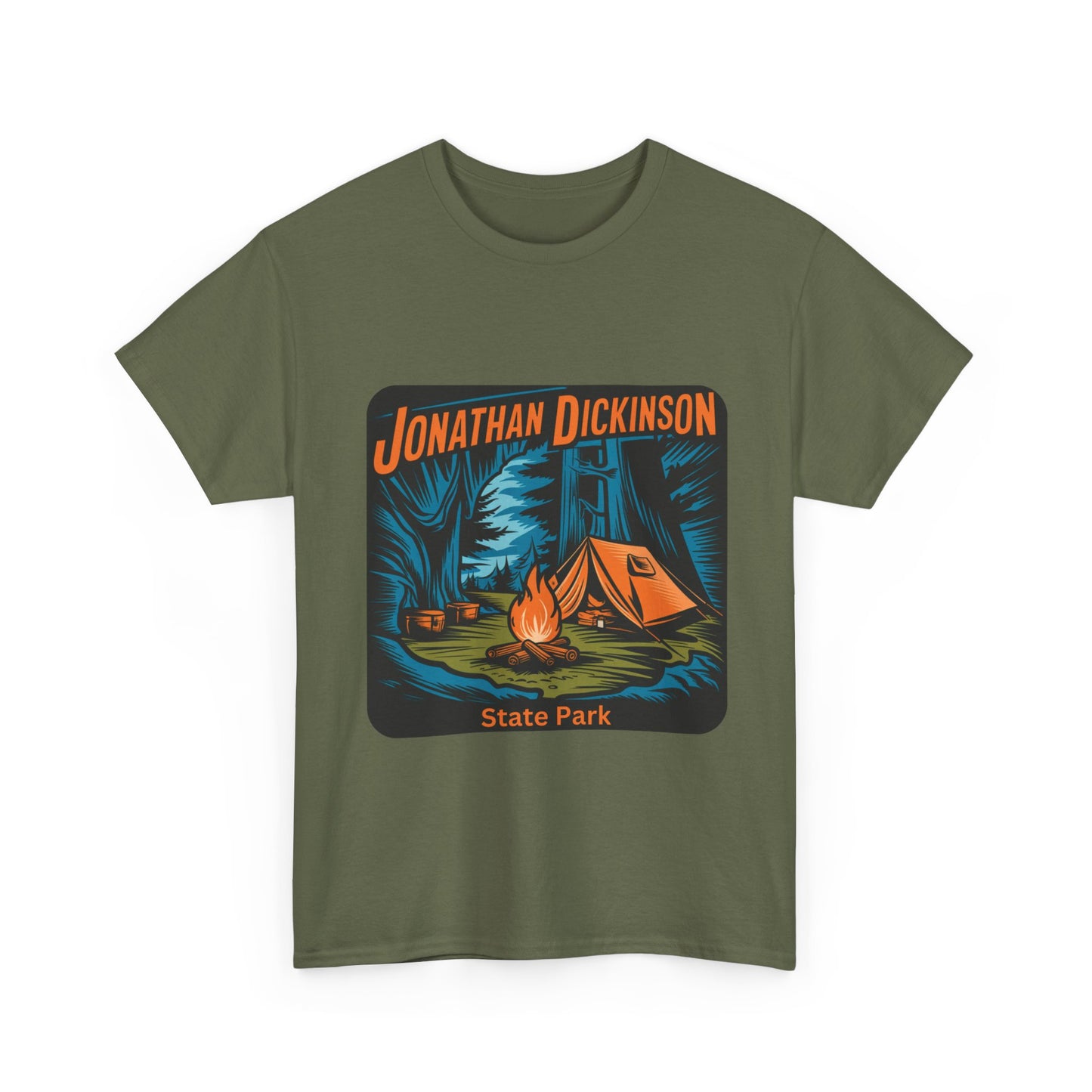Camping Adventure T-Shirt – Jonathan Dickinson State Park Florida Campfire Nature Tee