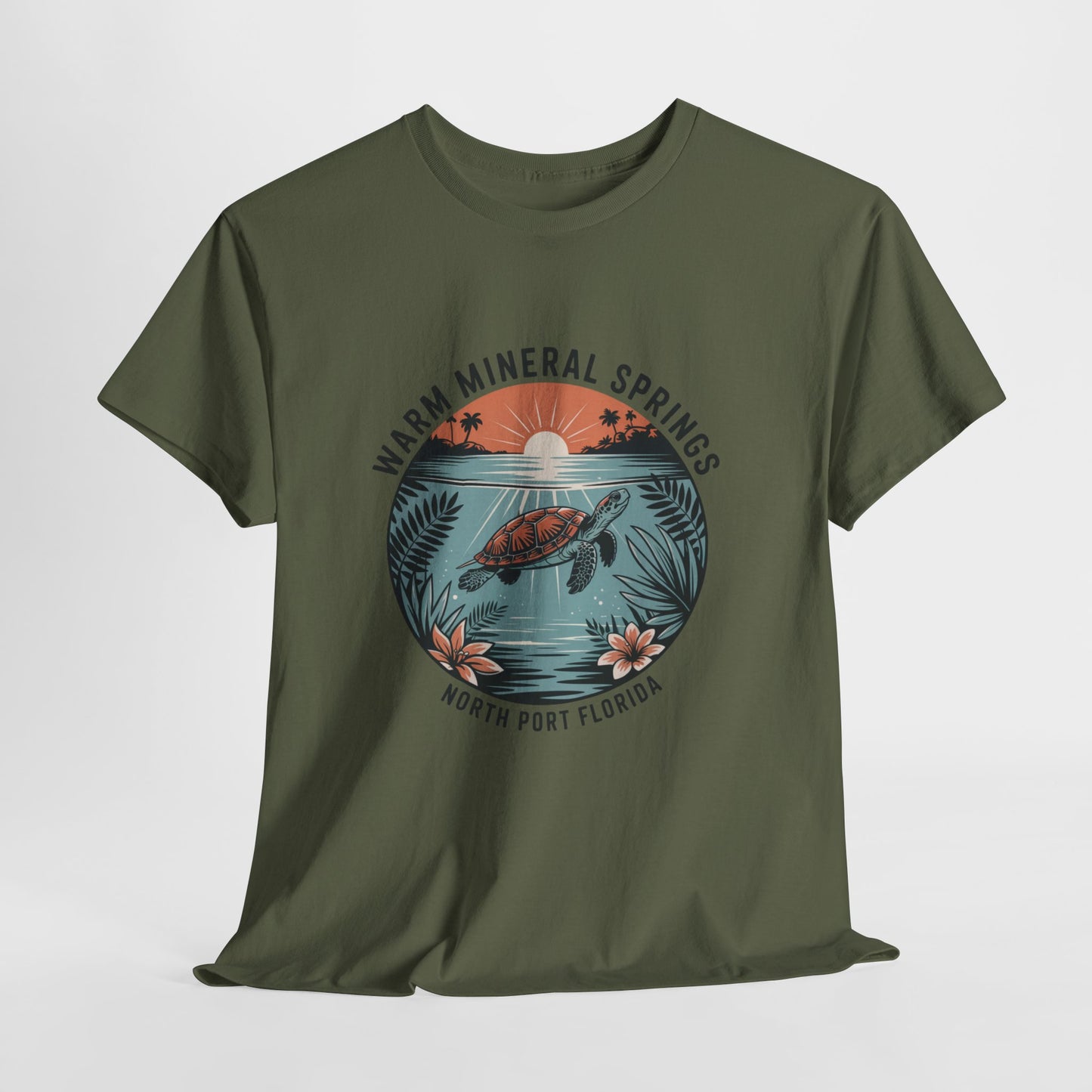 Warm Mineral Springs North Port Florida Turtle Graphic T-Shirt