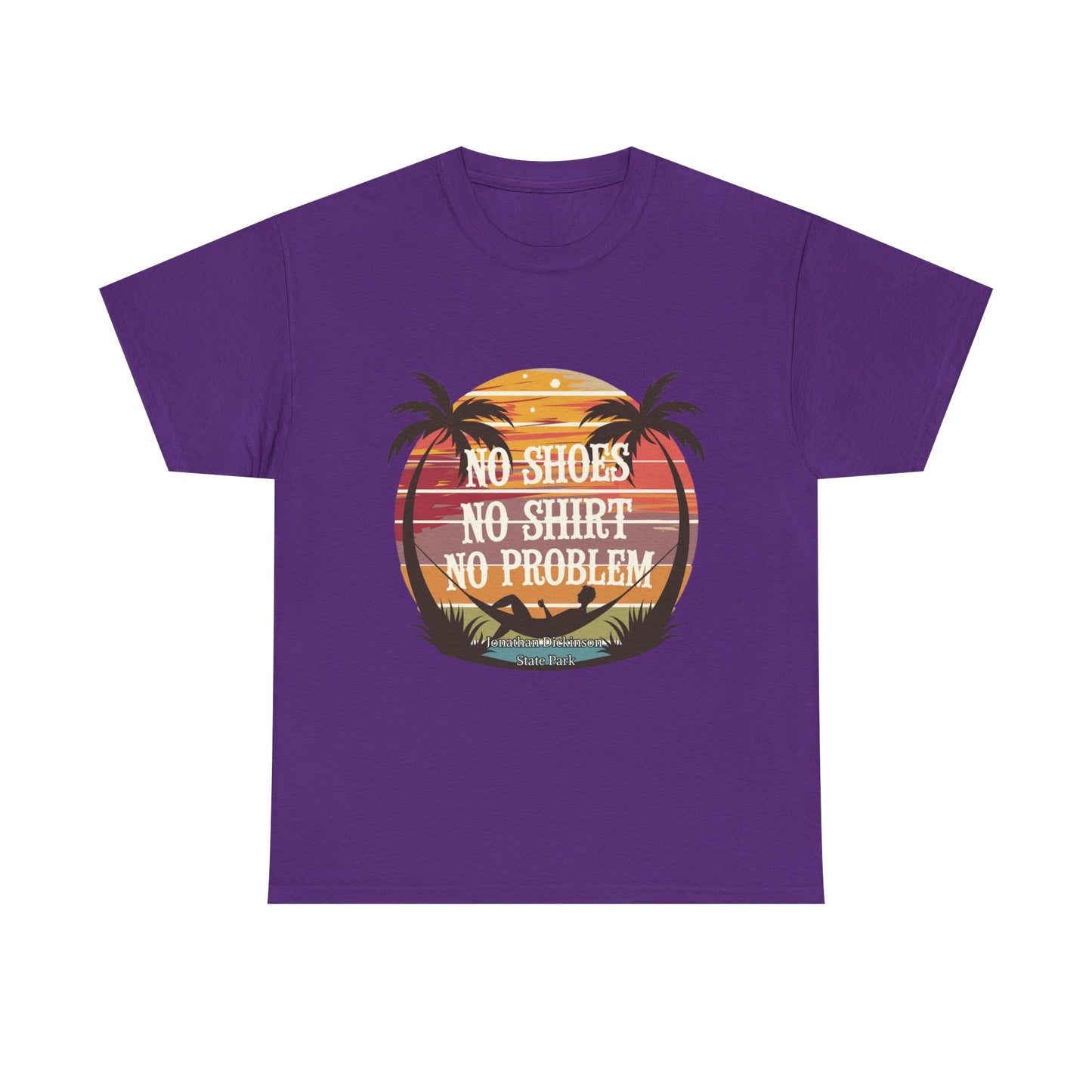 No Shoes No Shirt No Problem T-Shirt – Jonathan Dickinson State Park Relaxed Florida Tee