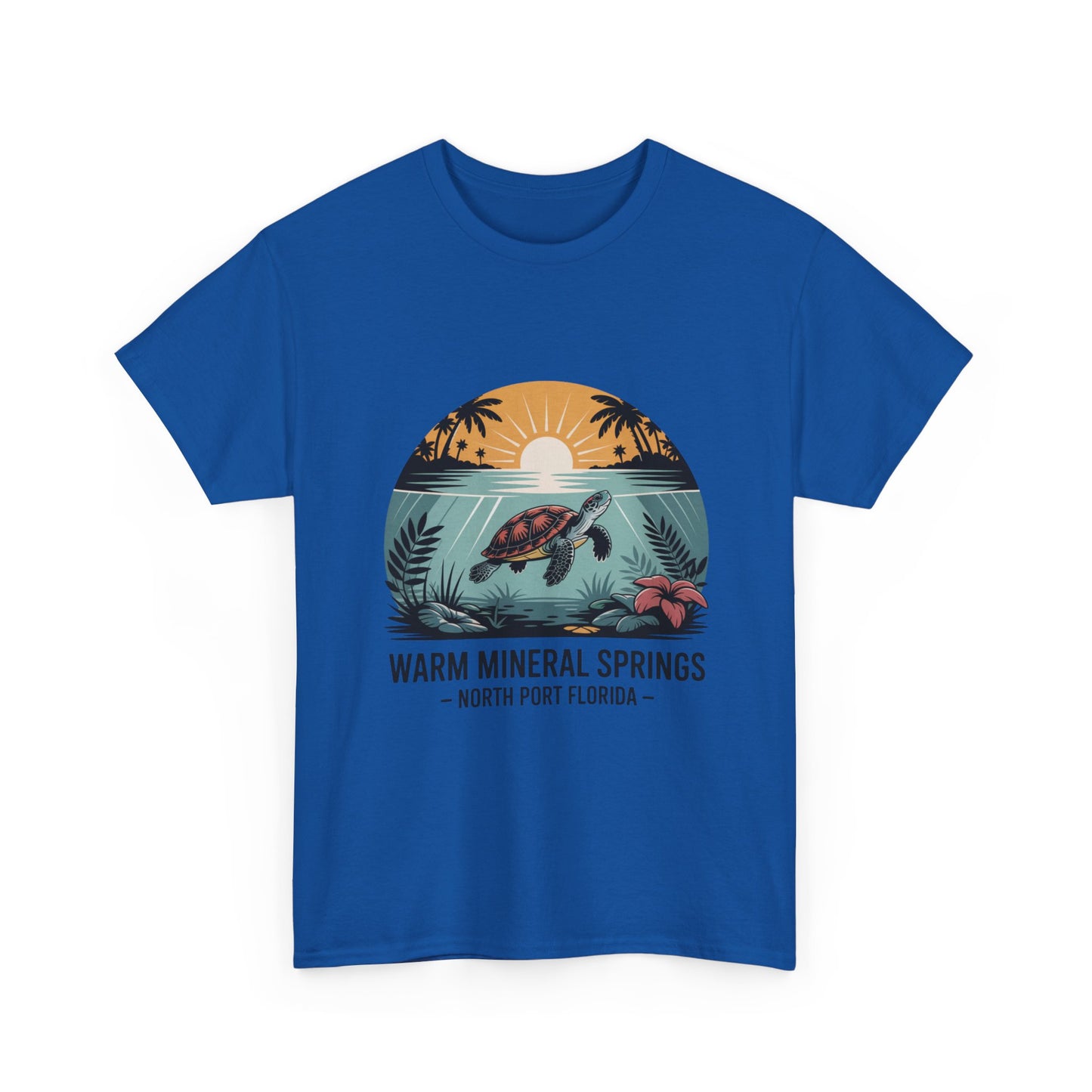 Warm Mineral Springs North Port Florida Sunset Turtle T-Shirt