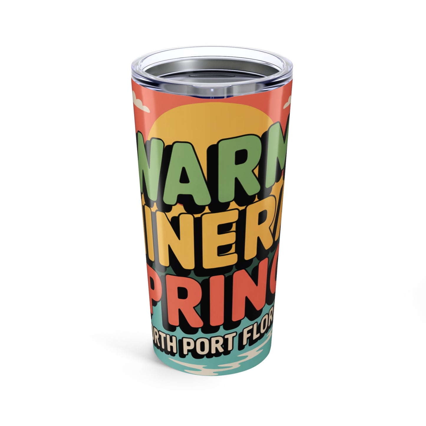 Warm Mineral Springs North Port Florida Retro Sunset Tumbler