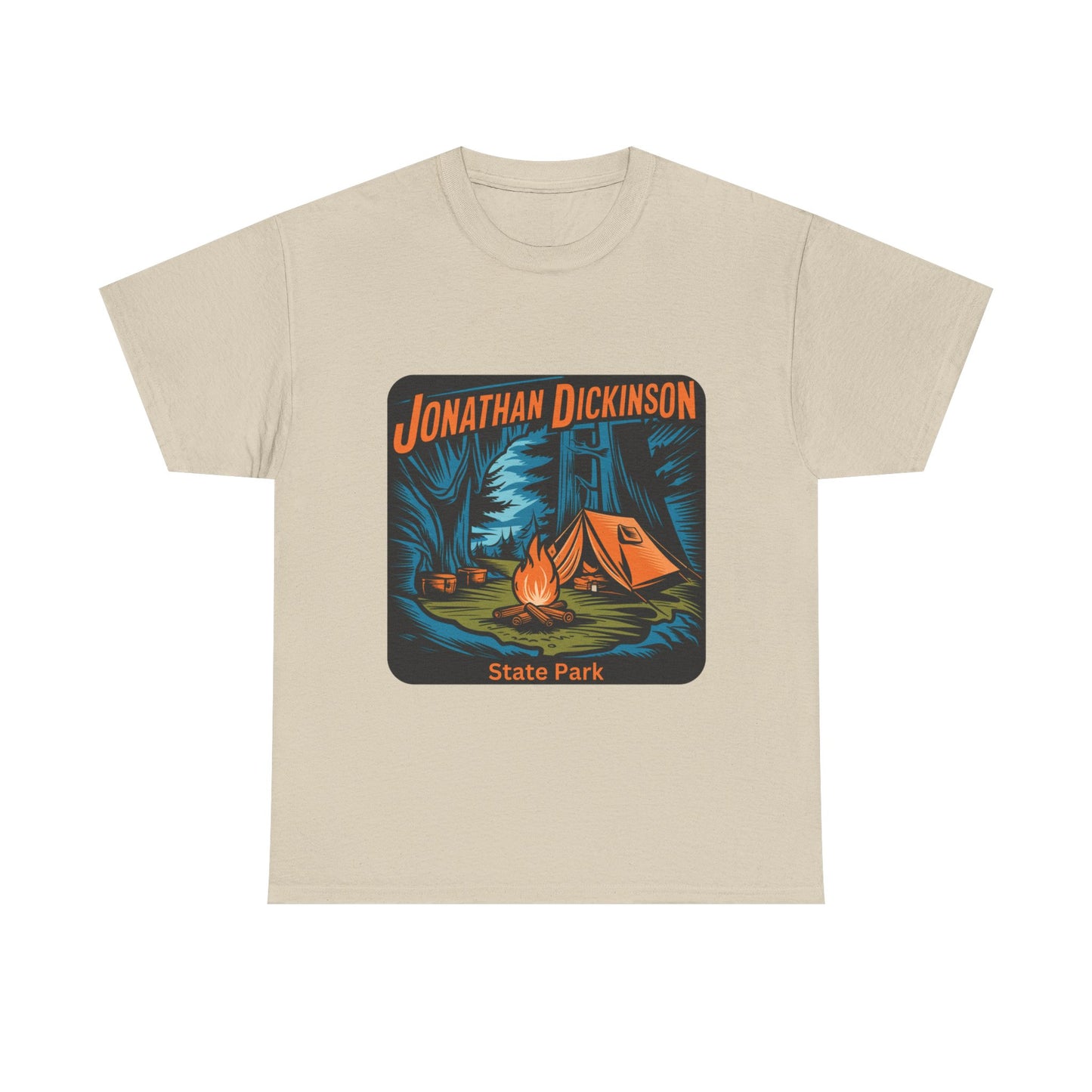 Camping Adventure T-Shirt – Jonathan Dickinson State Park Florida Campfire Nature Tee
