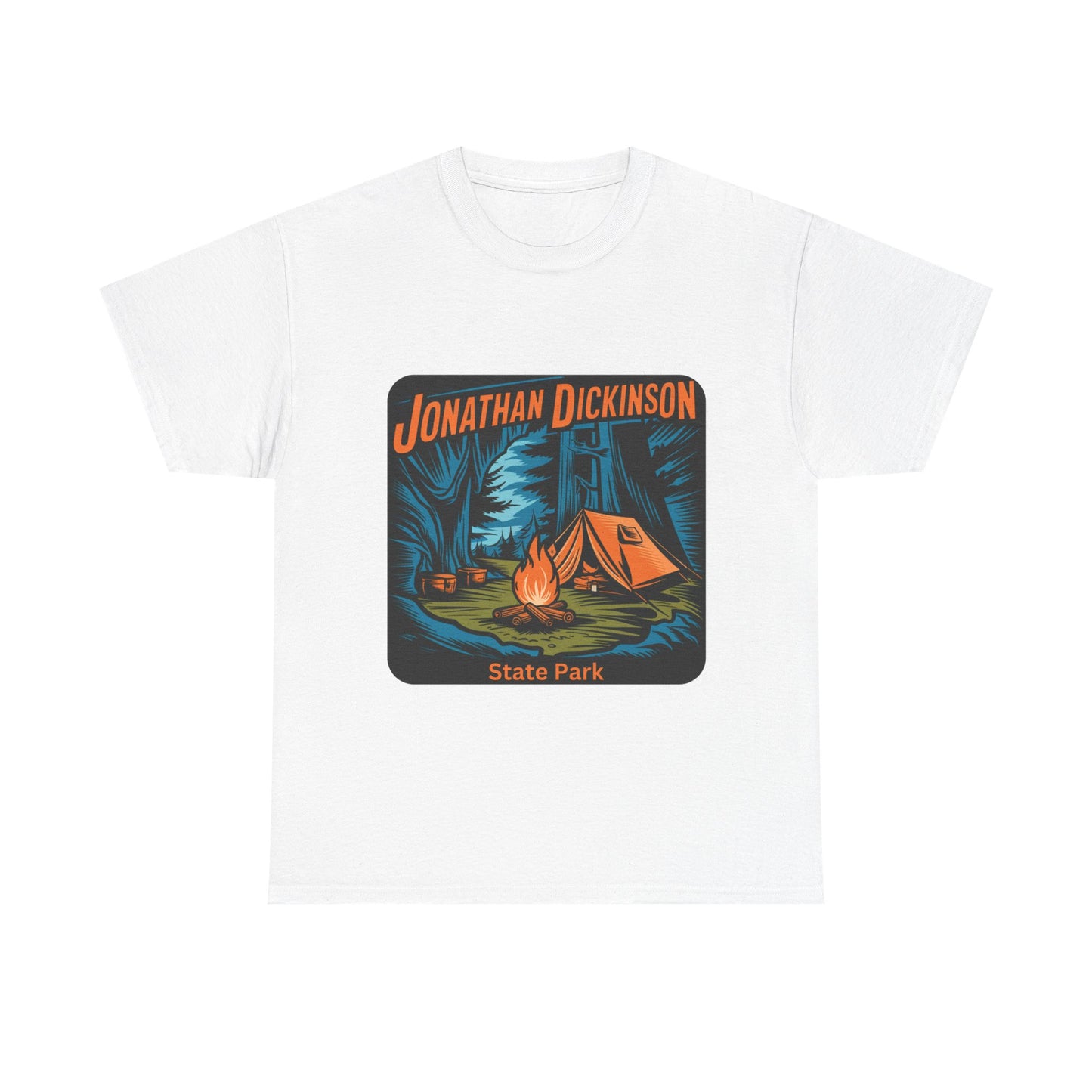 Camping Adventure T-Shirt – Jonathan Dickinson State Park Florida Campfire Nature Tee
