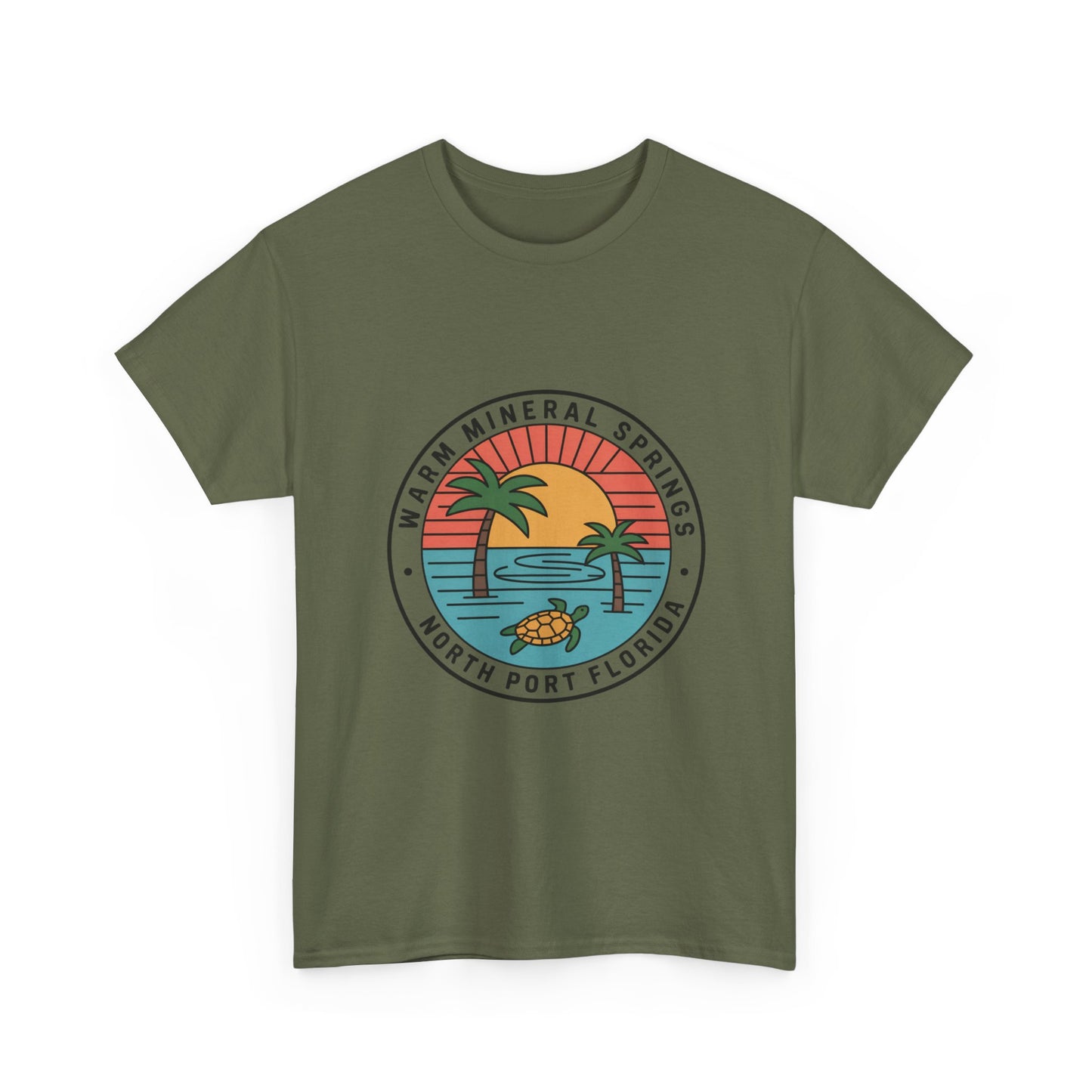 Warm Mineral Springs Florida Turtle Sunset T-Shirt