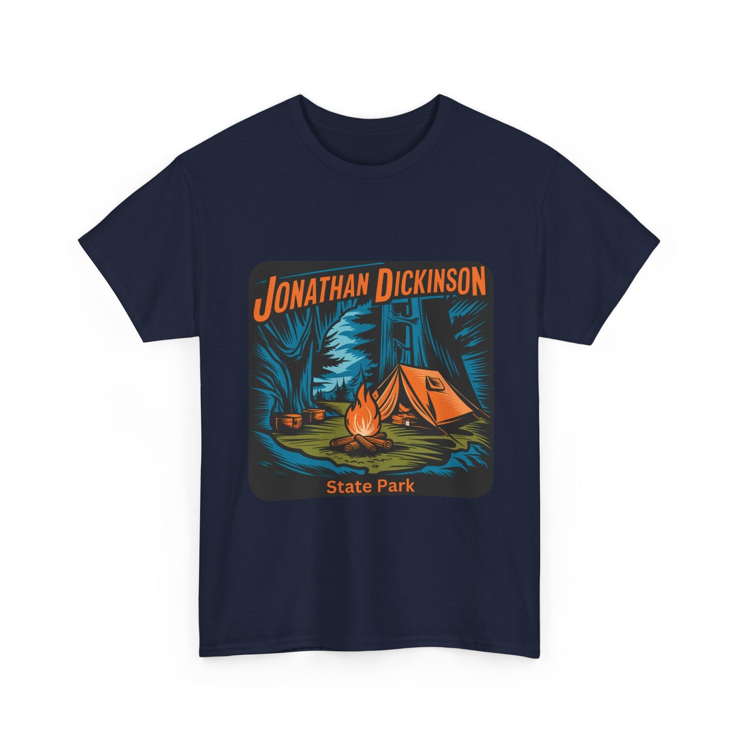 Camping Adventure T-Shirt – Jonathan Dickinson State Park Florida Campfire Nature Tee