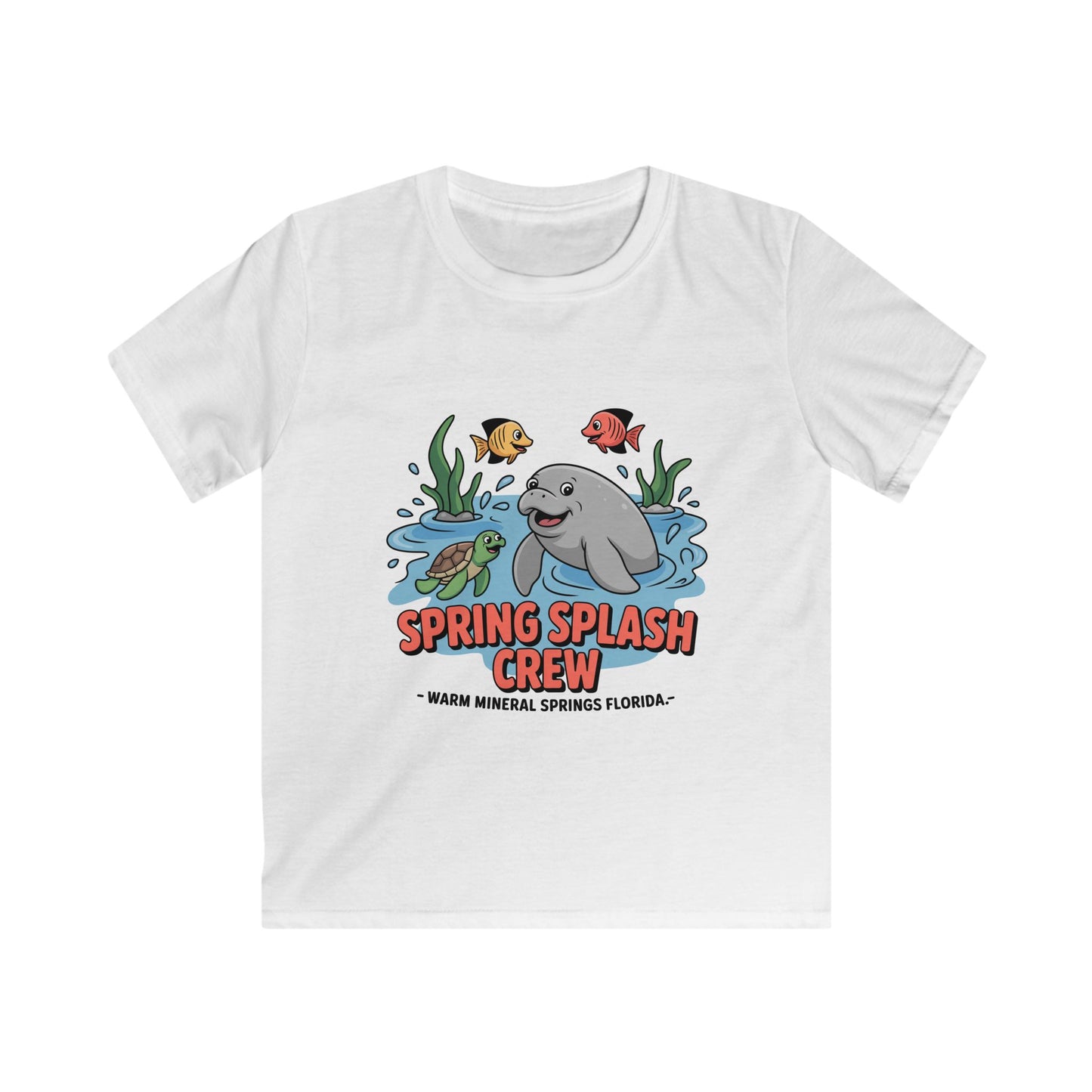 Spring Splash Crew Manatee & Turtle Kids T-Shirt – Florida Fun  Warm Mineral Springs