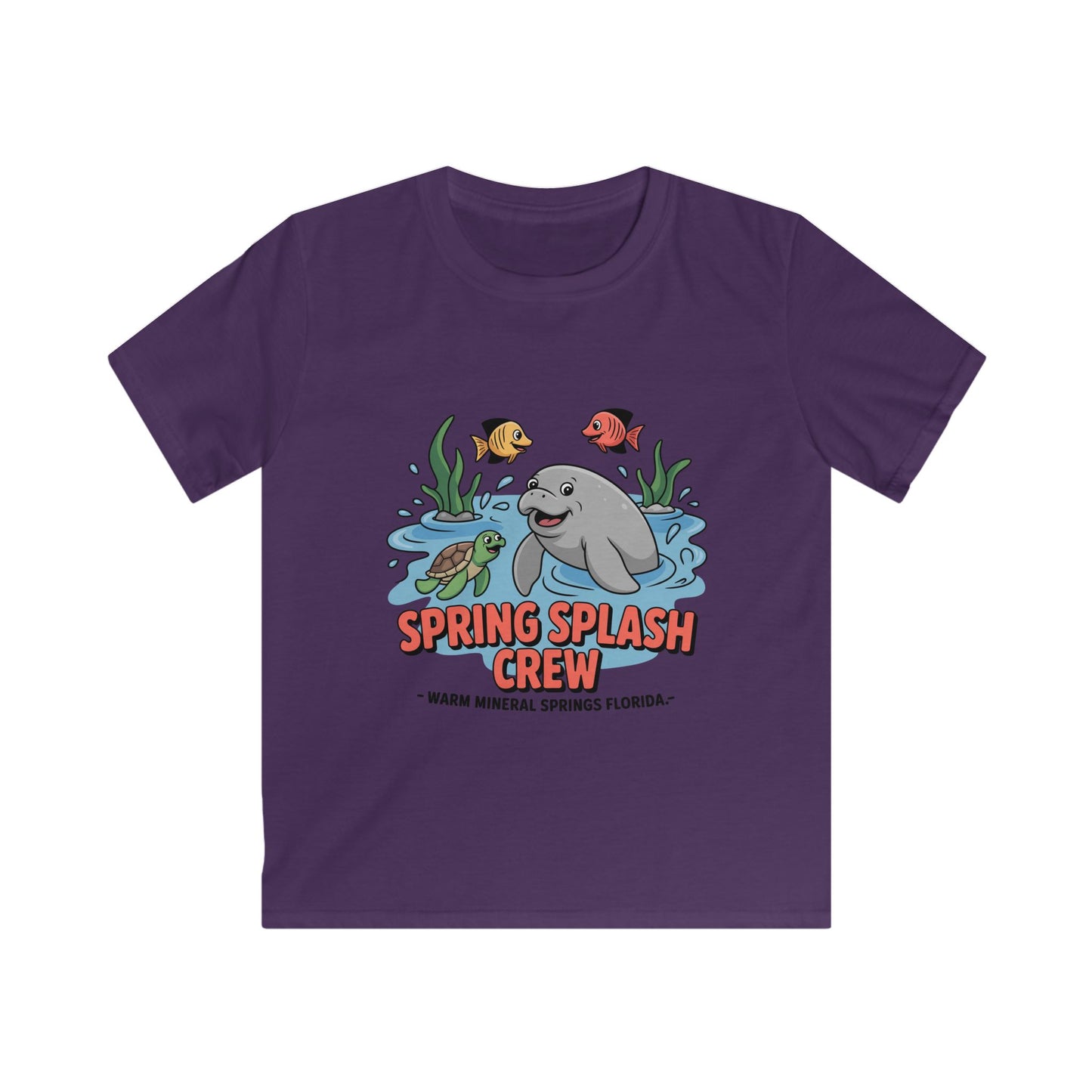 Spring Splash Crew Manatee & Turtle Kids T-Shirt – Florida Fun  Warm Mineral Springs