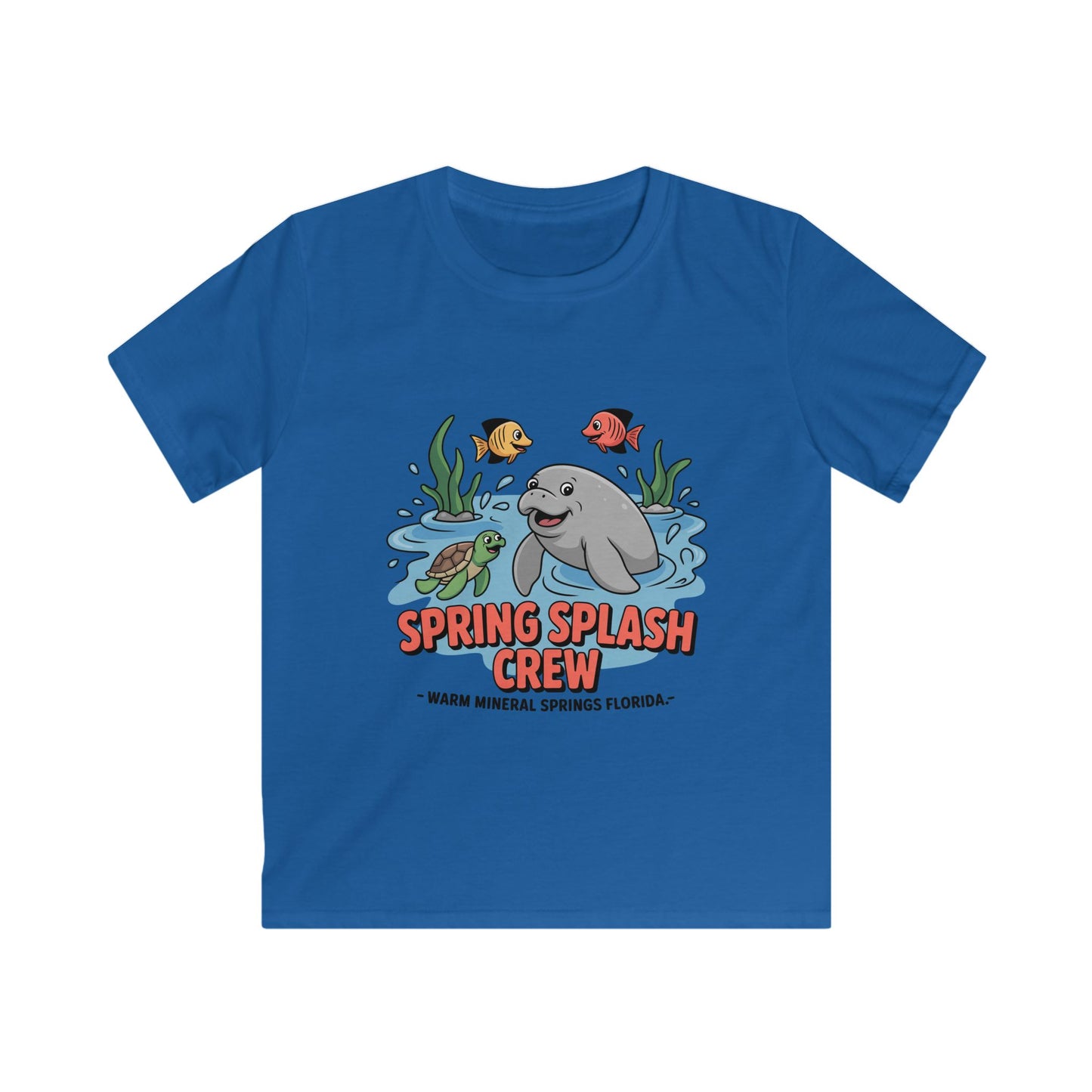 Spring Splash Crew Manatee & Turtle Kids T-Shirt – Florida Fun  Warm Mineral Springs
