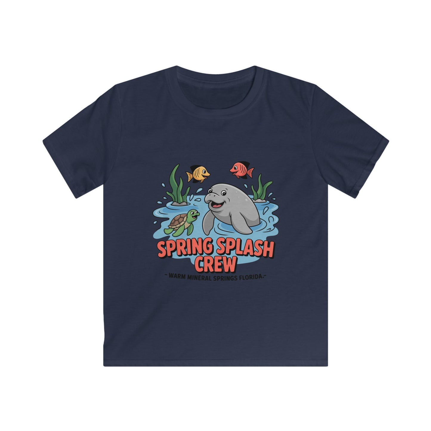 Spring Splash Crew Manatee & Turtle Kids T-Shirt – Florida Fun  Warm Mineral Springs
