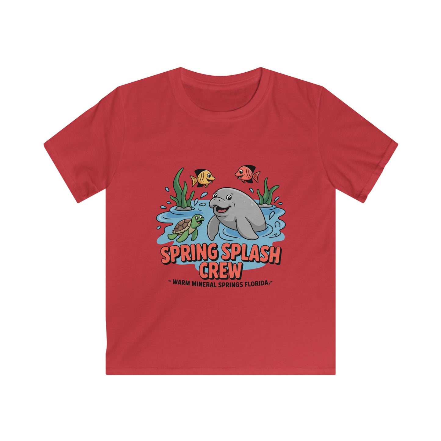 Spring Splash Crew Manatee & Turtle Kids T-Shirt – Florida Fun  Warm Mineral Springs