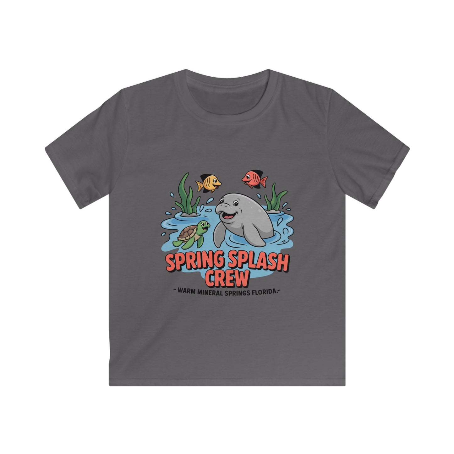 Spring Splash Crew Manatee & Turtle Kids T-Shirt – Florida Fun  Warm Mineral Springs
