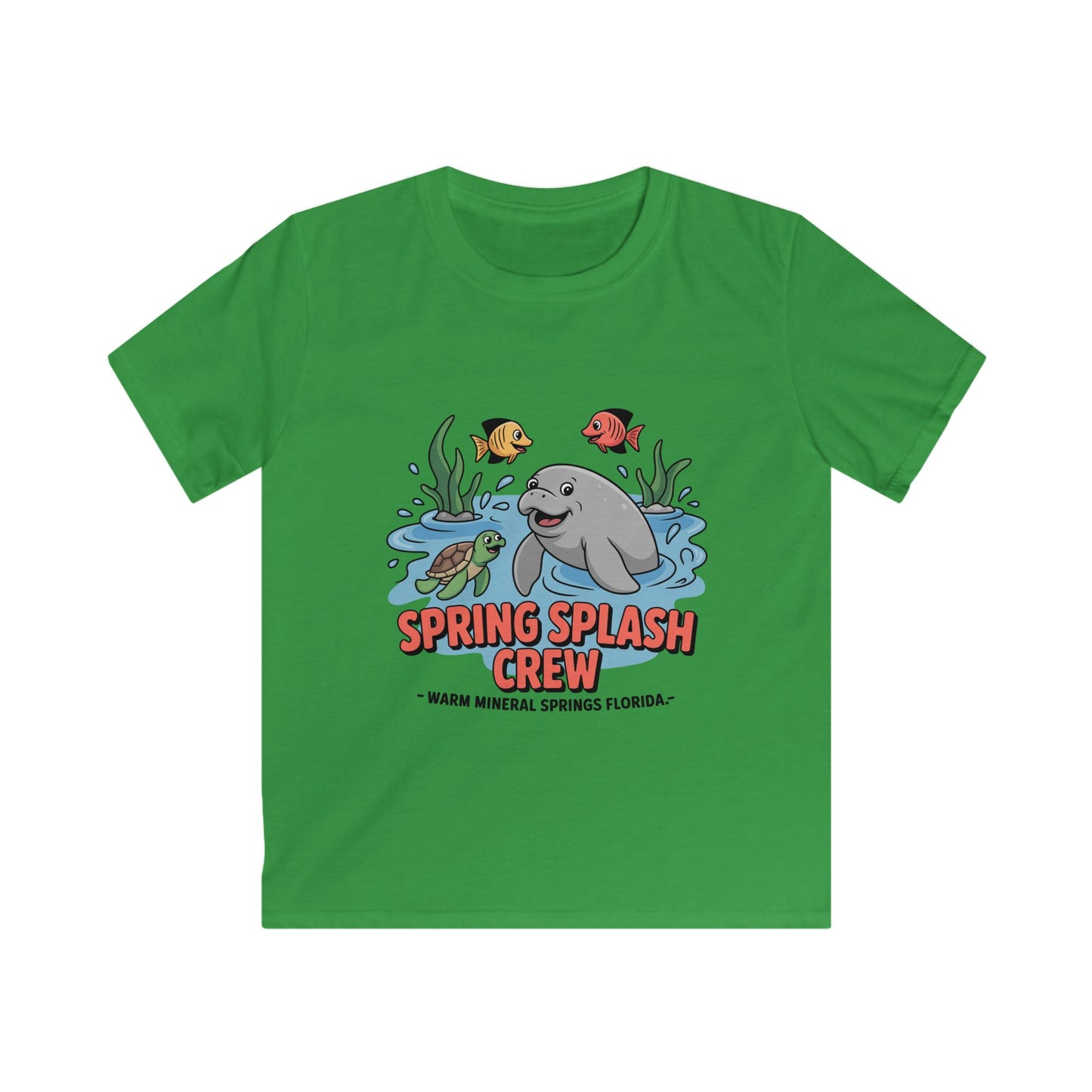 Spring Splash Crew Manatee & Turtle Kids T-Shirt – Florida Fun  Warm Mineral Springs