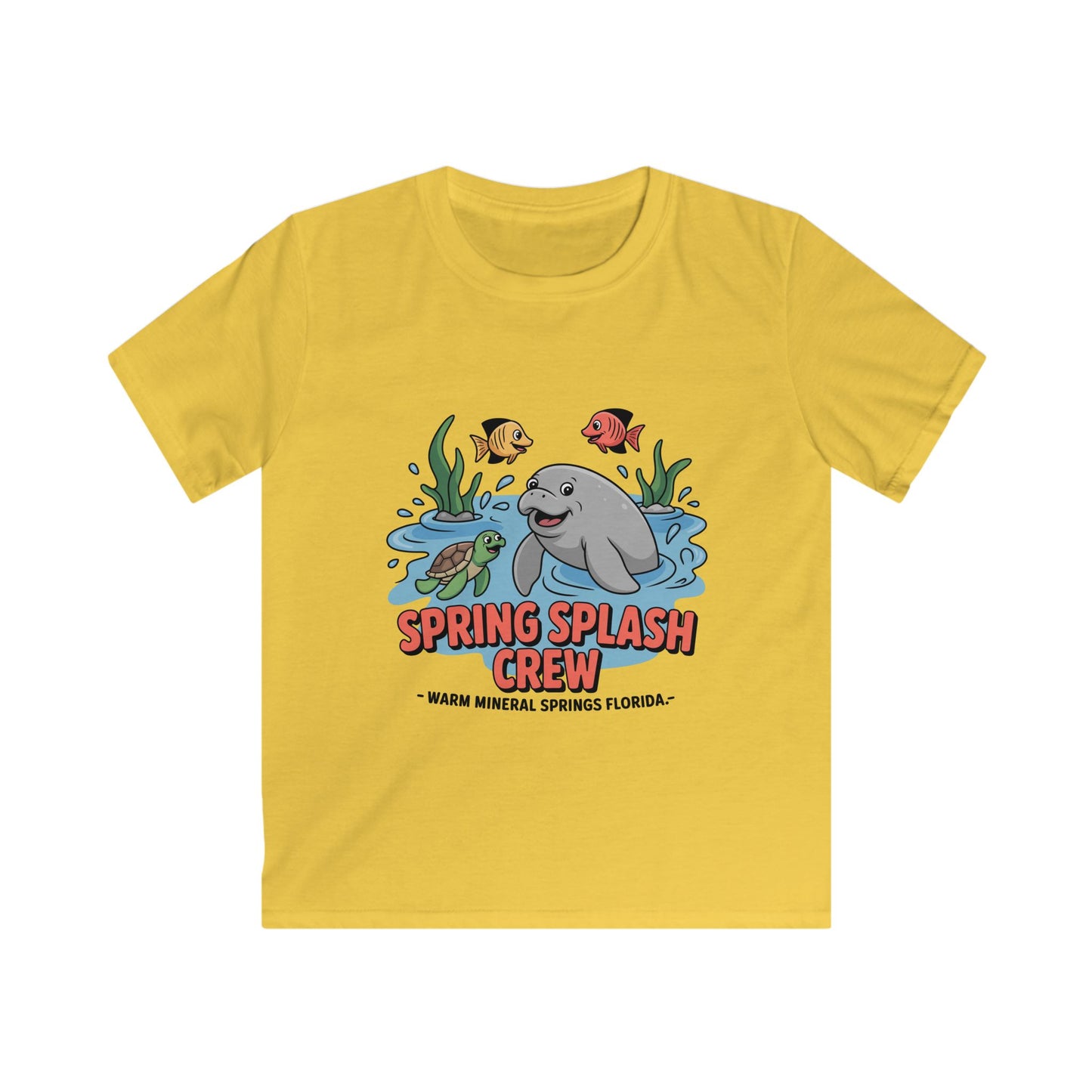 Spring Splash Crew Manatee & Turtle Kids T-Shirt – Florida Fun  Warm Mineral Springs