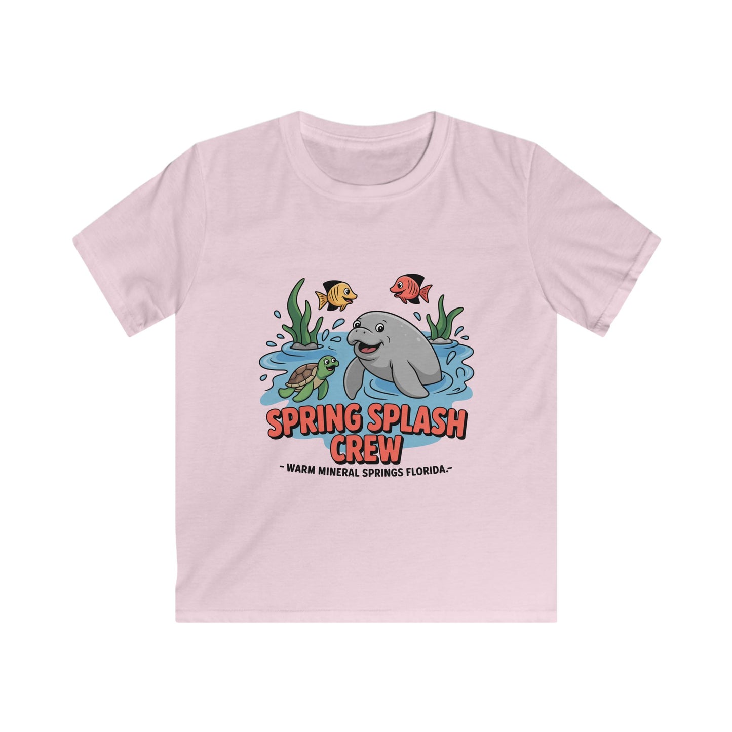 Spring Splash Crew Manatee & Turtle Kids T-Shirt – Florida Fun  Warm Mineral Springs