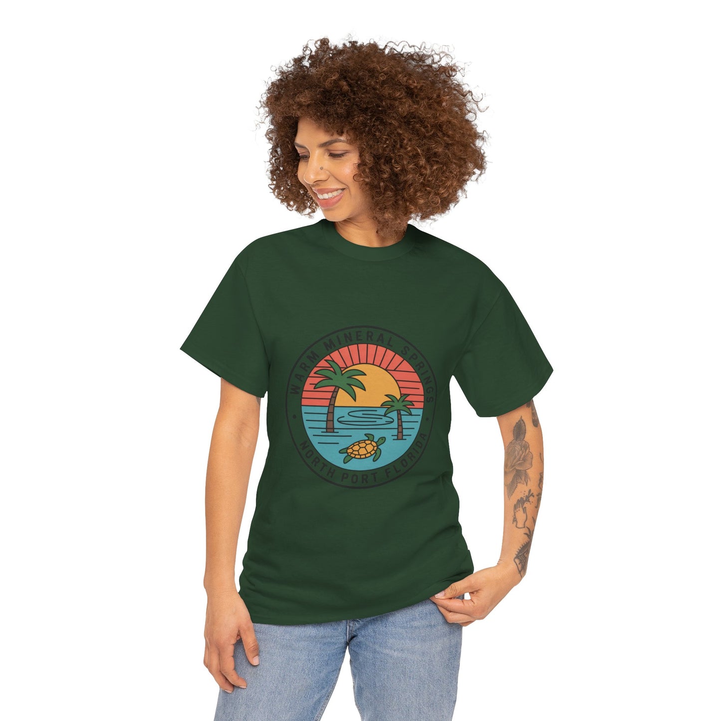 Warm Mineral Springs Florida Turtle Sunset T-Shirt
