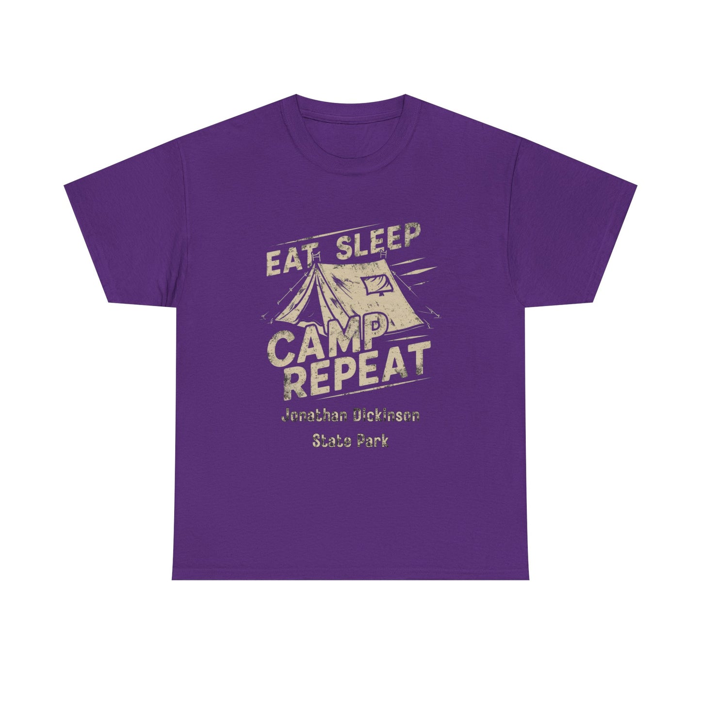 Jonathan Dickinson State Park Camping T-Shirt – Eat Sleep Camp Repeat Graphic Tee