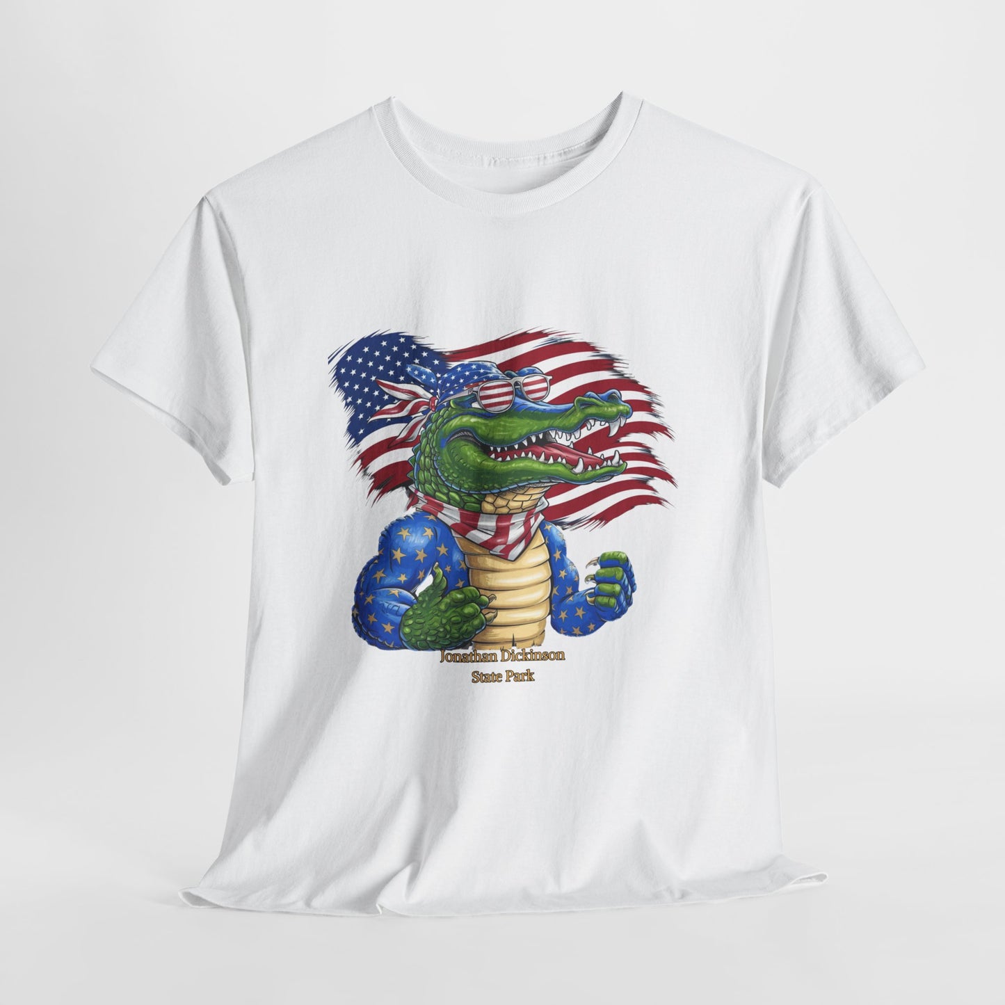 4th of July Alligator T-Shirt – Jonathan Dickinson State Park Patriotic USA Gator Tee