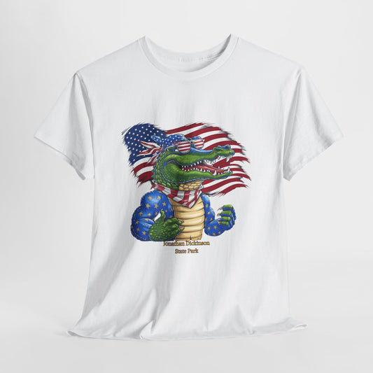 4th of July Alligator T-Shirt – Jonathan Dickinson State Park Patriotic USA Gator Tee
