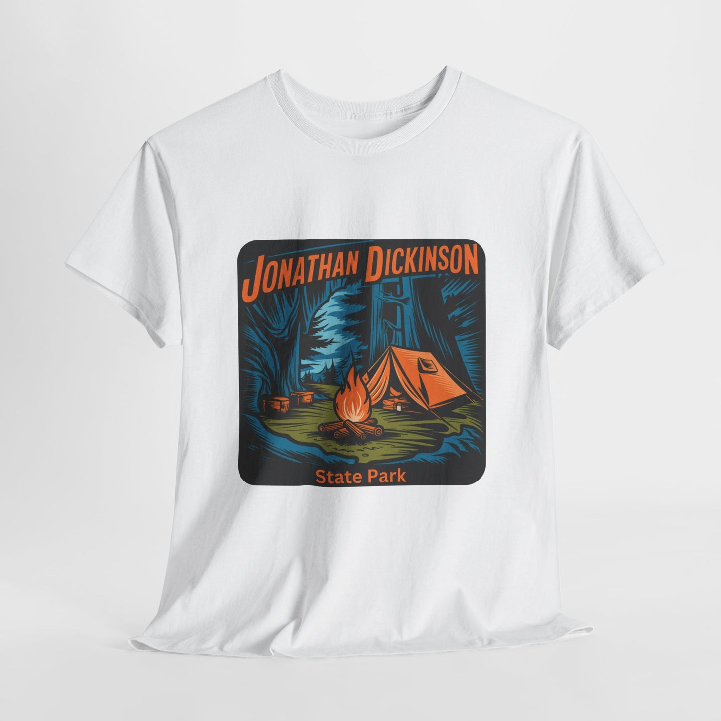 Camping Adventure T-Shirt – Jonathan Dickinson State Park Florida Campfire Nature Tee