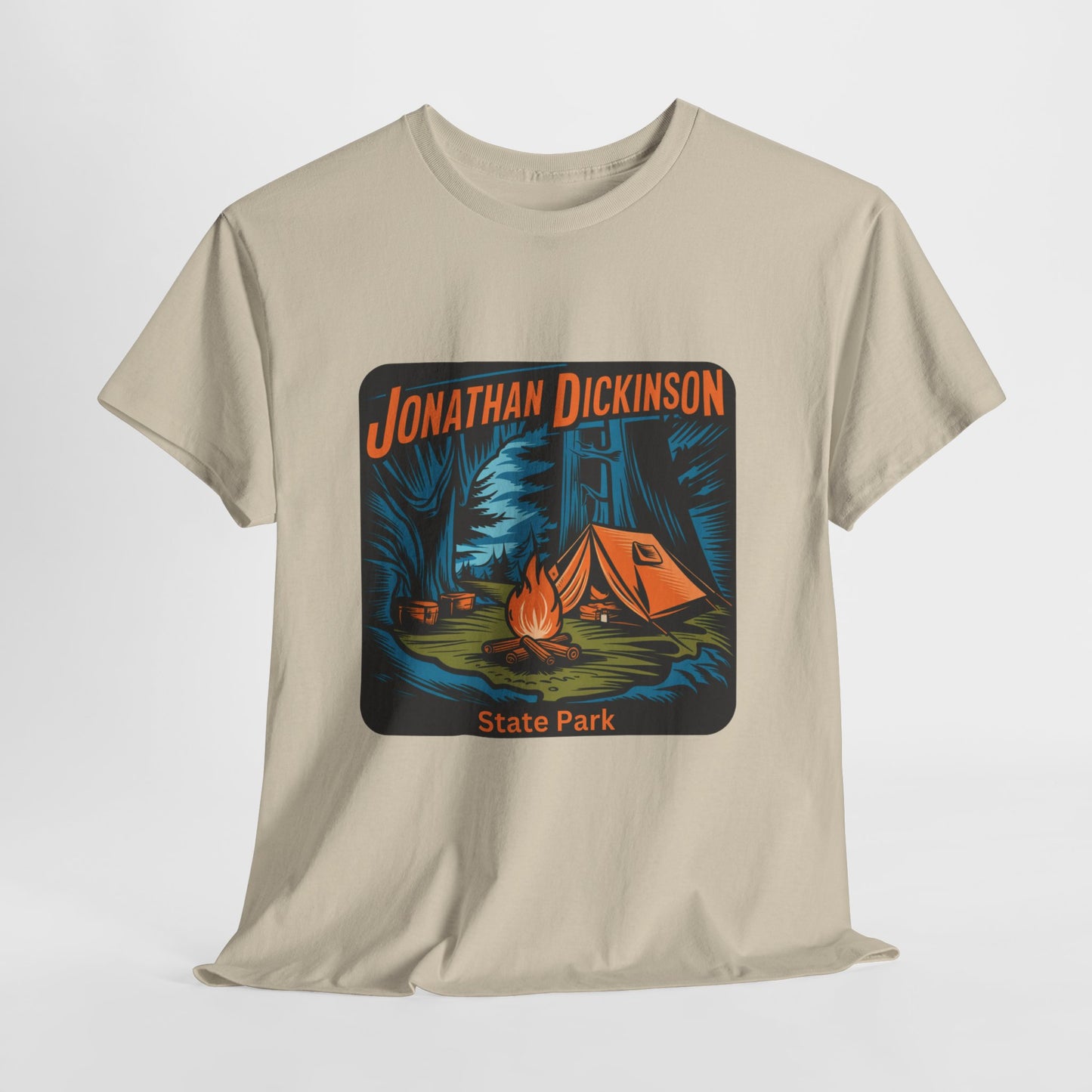 Camping Adventure T-Shirt – Jonathan Dickinson State Park Florida Campfire Nature Tee