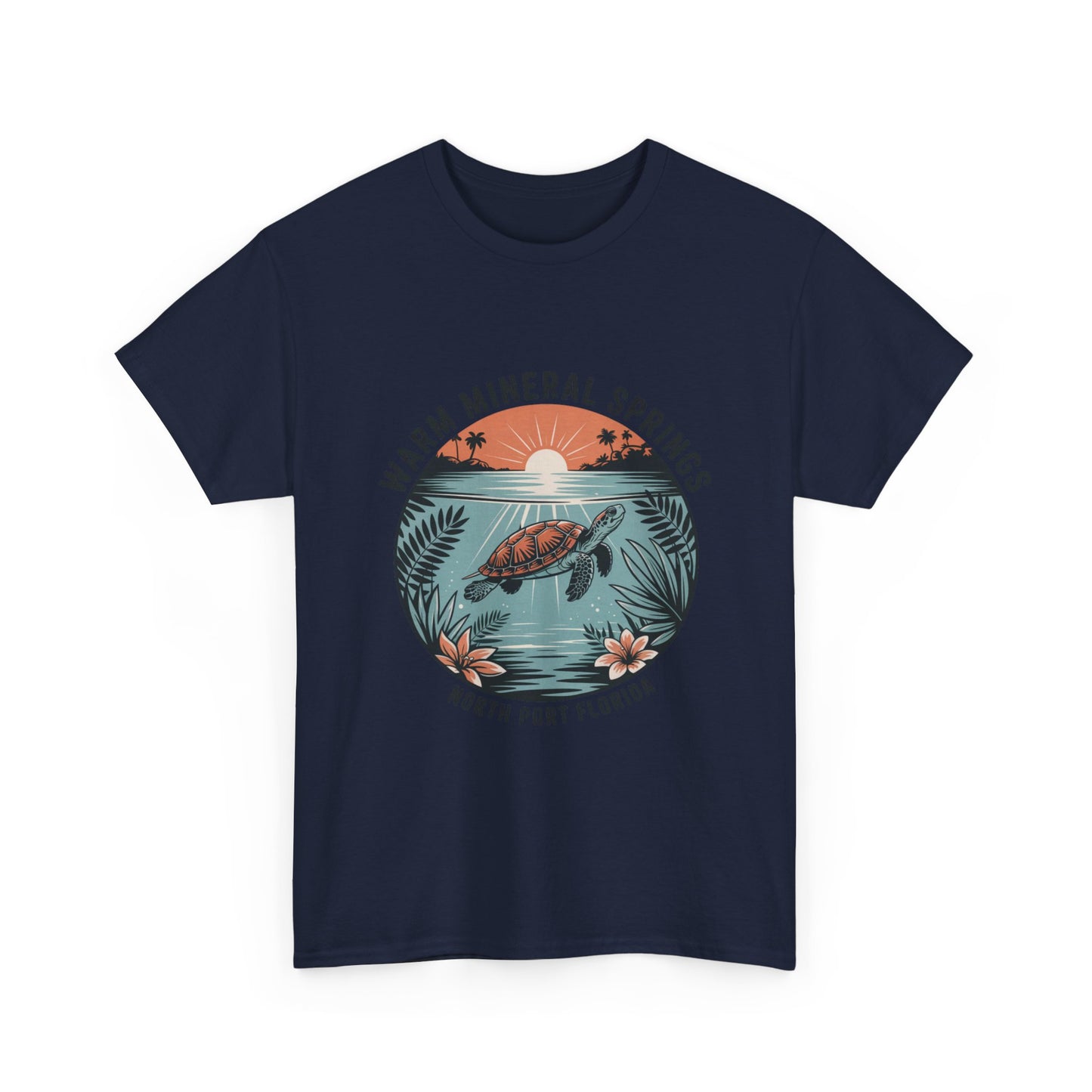 Warm Mineral Springs North Port Florida Turtle Graphic T-Shirt