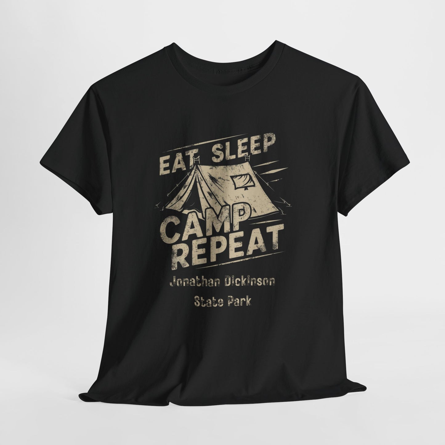 Jonathan Dickinson State Park Camping T-Shirt – Eat Sleep Camp Repeat Graphic Tee