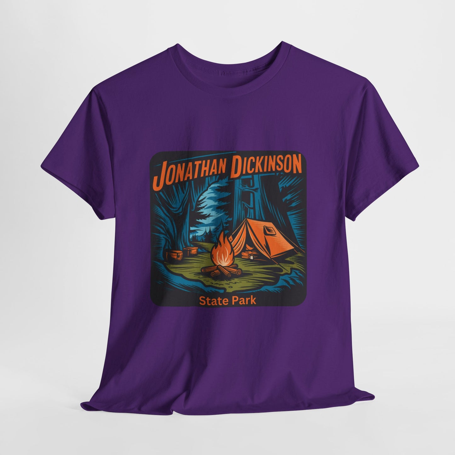 Camping Adventure T-Shirt – Jonathan Dickinson State Park Florida Campfire Nature Tee
