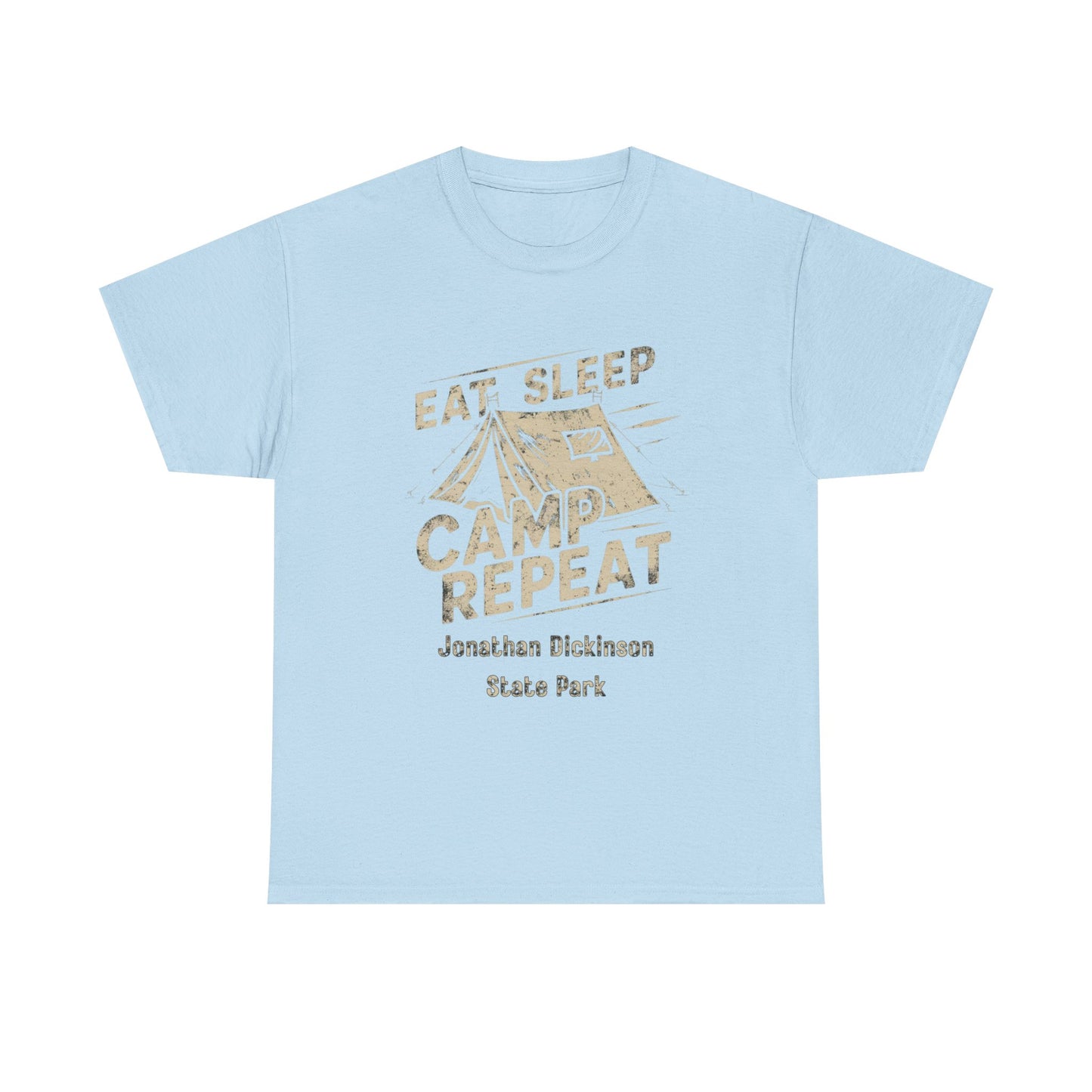 Jonathan Dickinson State Park Camping T-Shirt – Eat Sleep Camp Repeat Graphic Tee