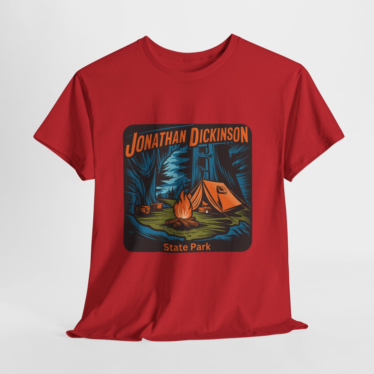 Camping Adventure T-Shirt – Jonathan Dickinson State Park Florida Campfire Nature Tee