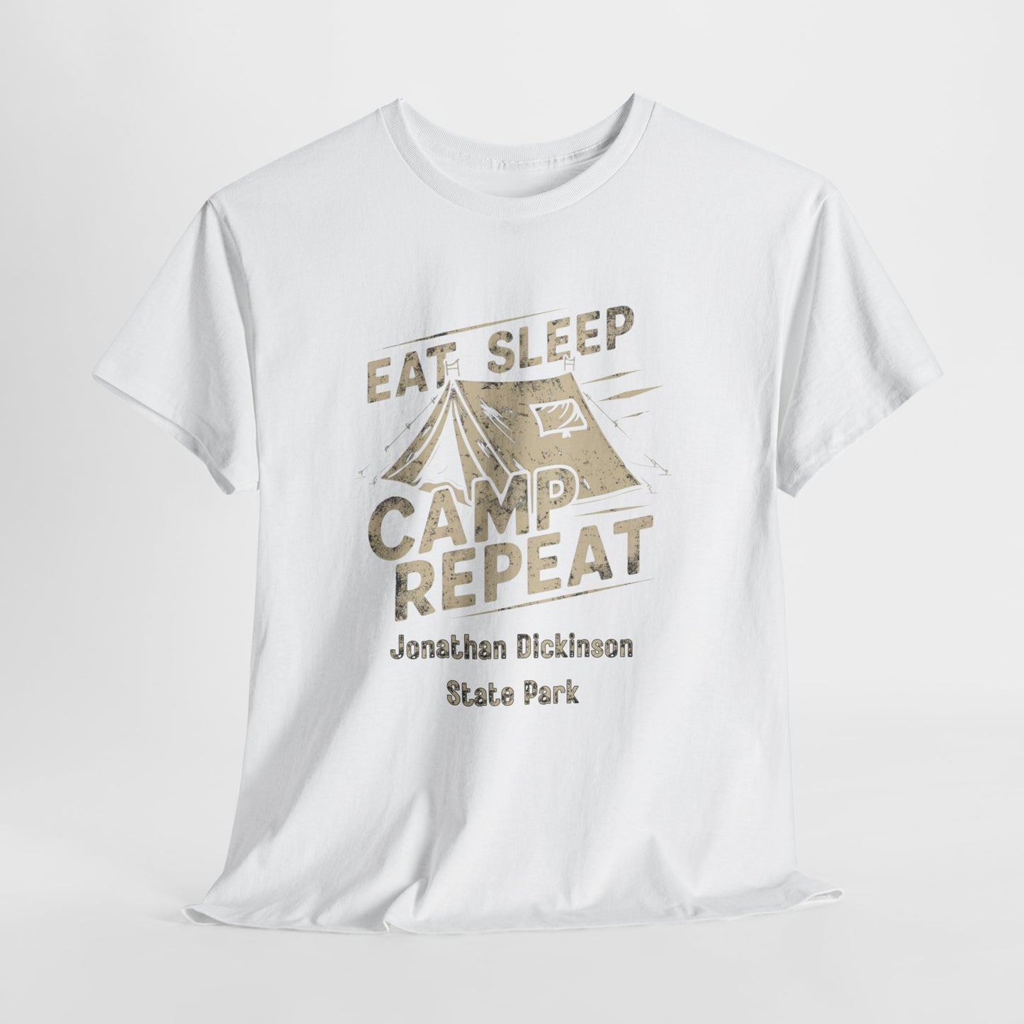 Jonathan Dickinson State Park Camping T-Shirt – Eat Sleep Camp Repeat Graphic Tee