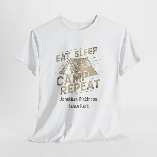 Jonathan Dickinson State Park Camping T-Shirt – Eat Sleep Camp Repeat Graphic Tee