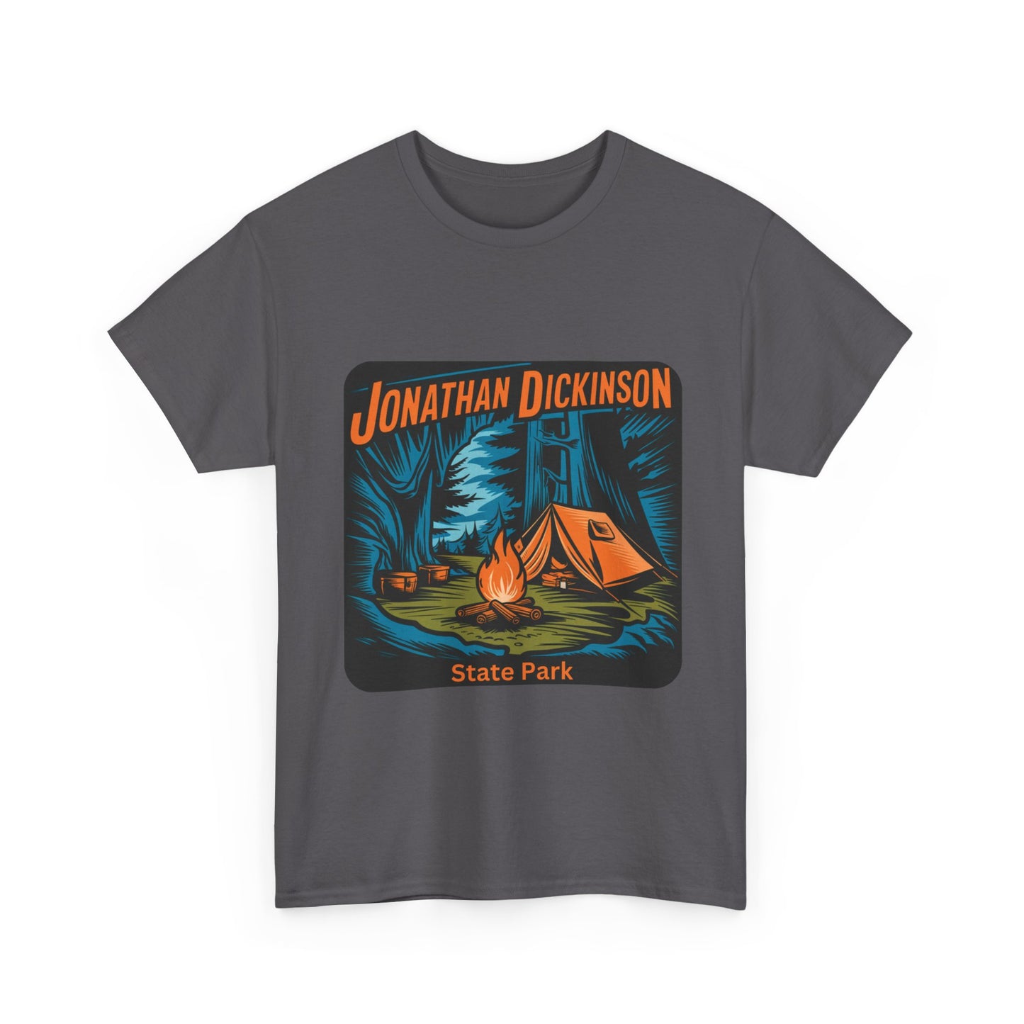Camping Adventure T-Shirt – Jonathan Dickinson State Park Florida Campfire Nature Tee