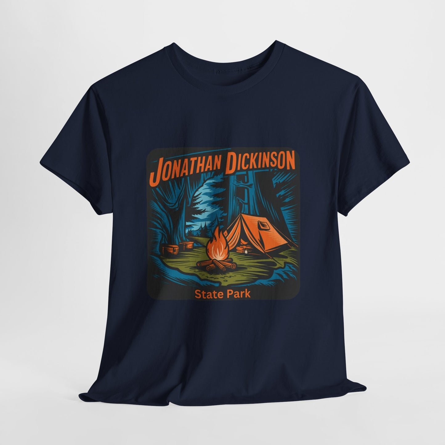 Camping Adventure T-Shirt – Jonathan Dickinson State Park Florida Campfire Nature Tee
