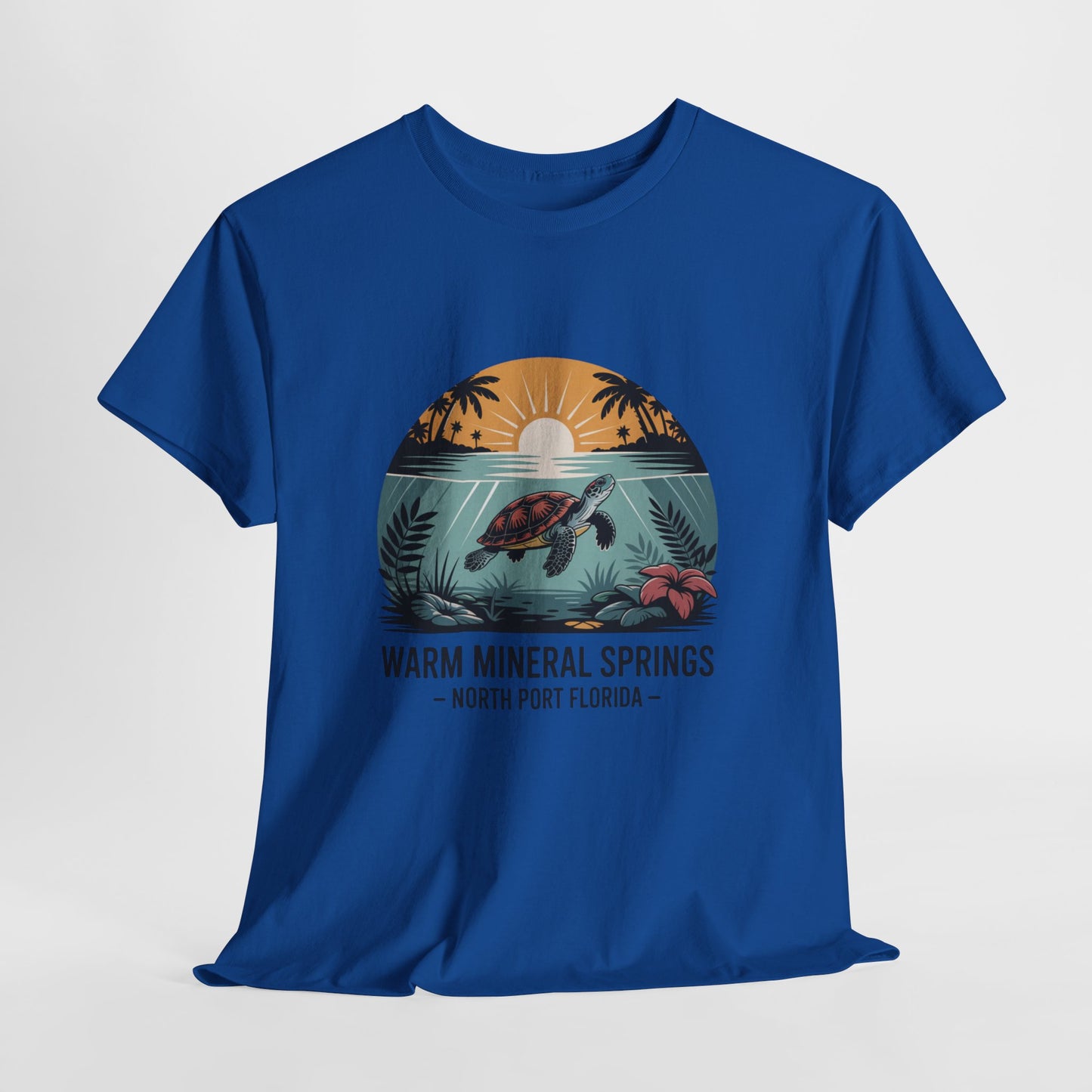 Warm Mineral Springs North Port Florida Sunset Turtle T-Shirt